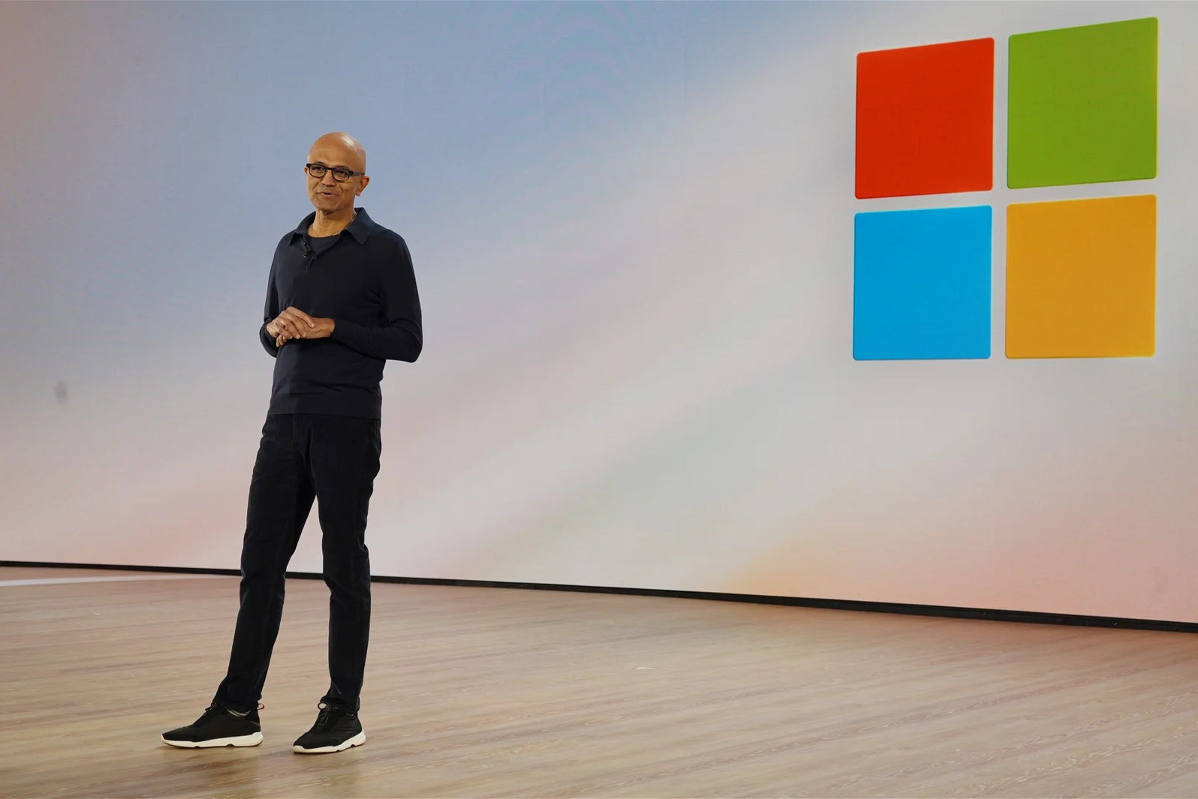 Microsoft CEO Satya Nadella during the Surface event