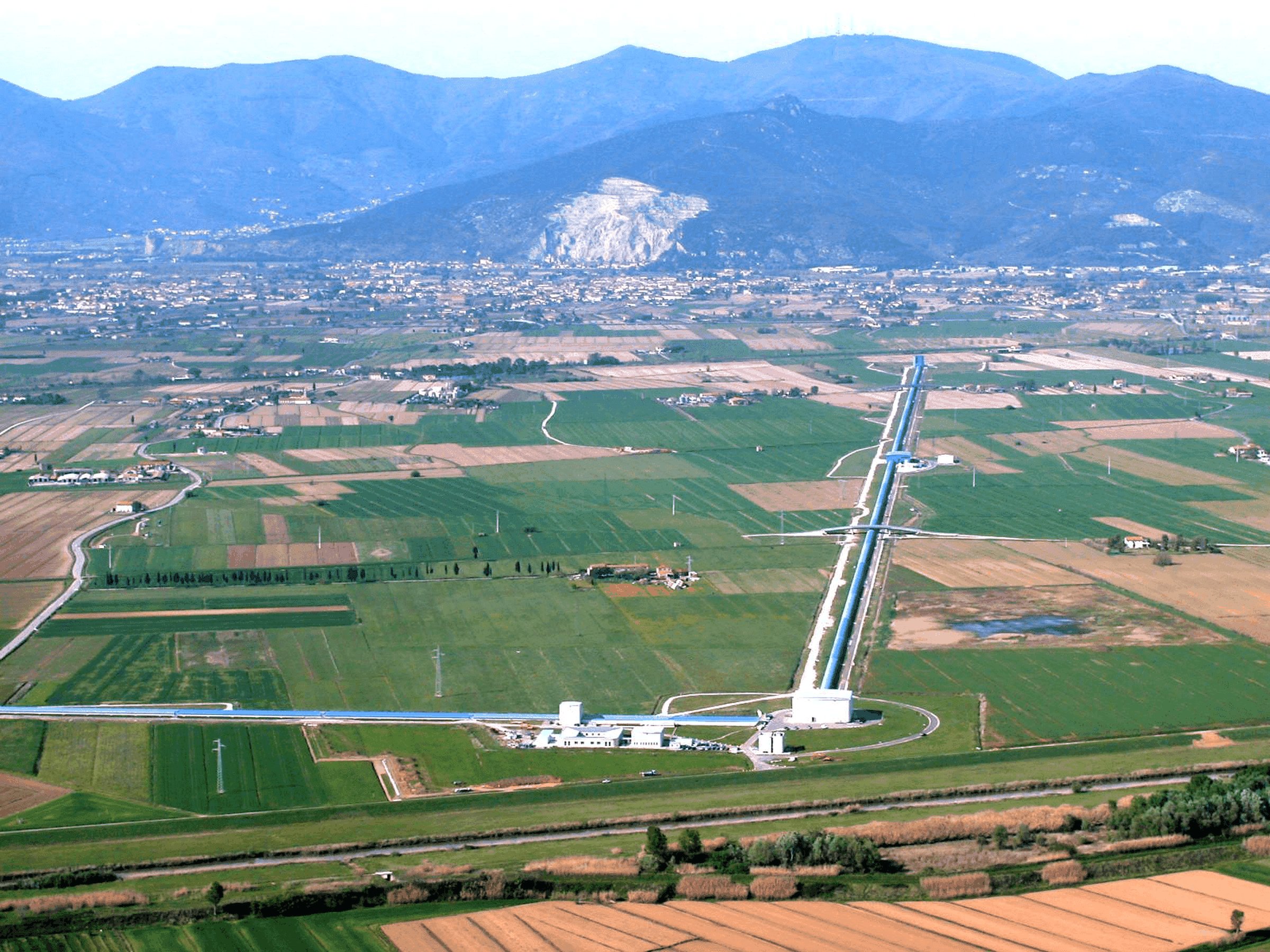 The Virgo observatory near Pisa, Italy.