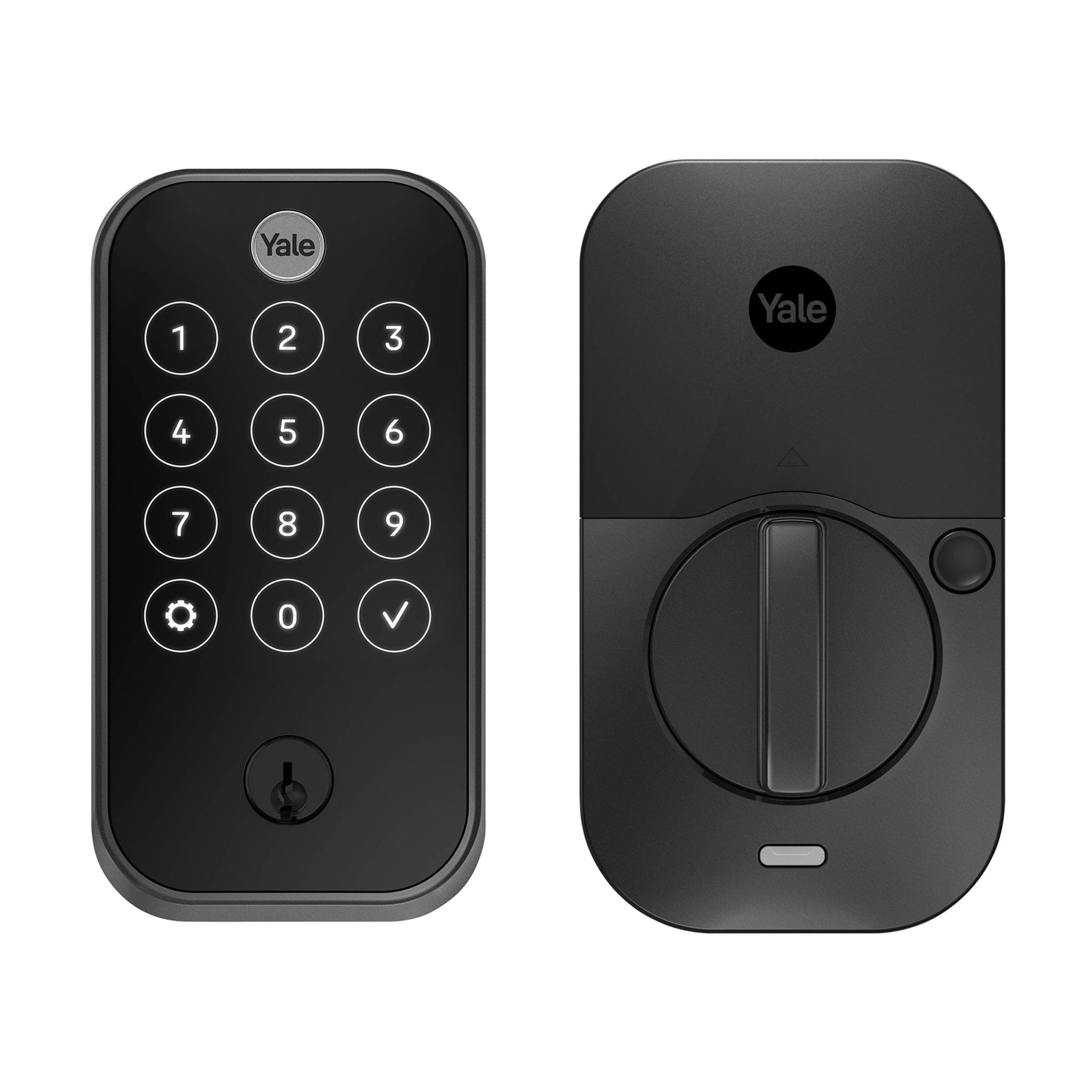 The Yale Assure Lock 2 Touch with a fingerprint reader.
