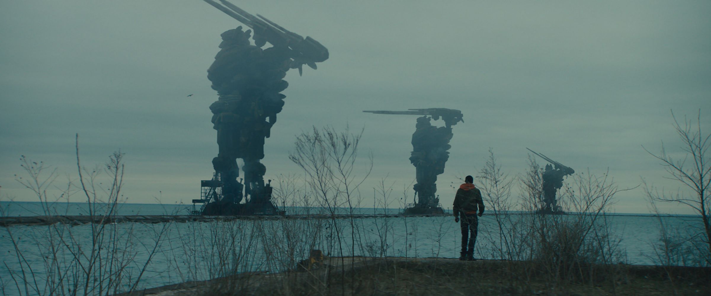 Ashton Sanders looks out at Lake Michigan in Captive State.