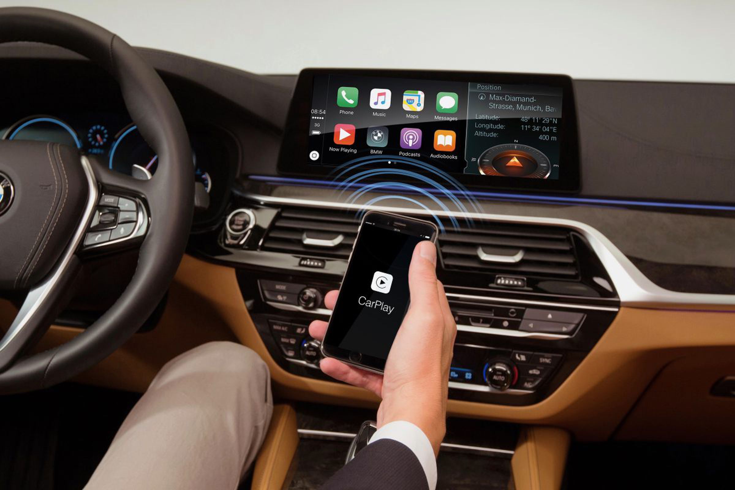 BMW 5-series with wireless Apple CarPlay