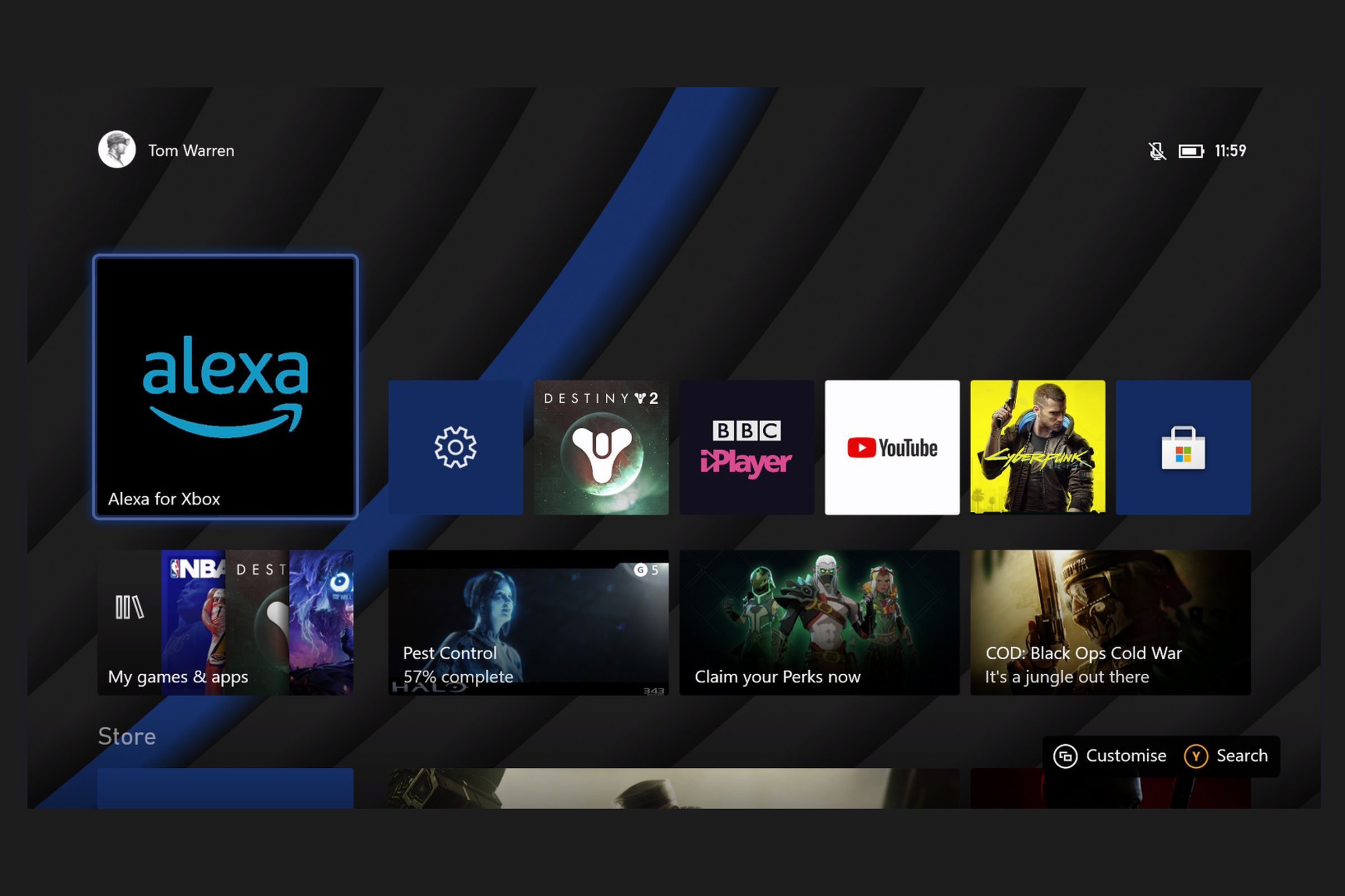 Amazon’s new Alexa app on Xbox.