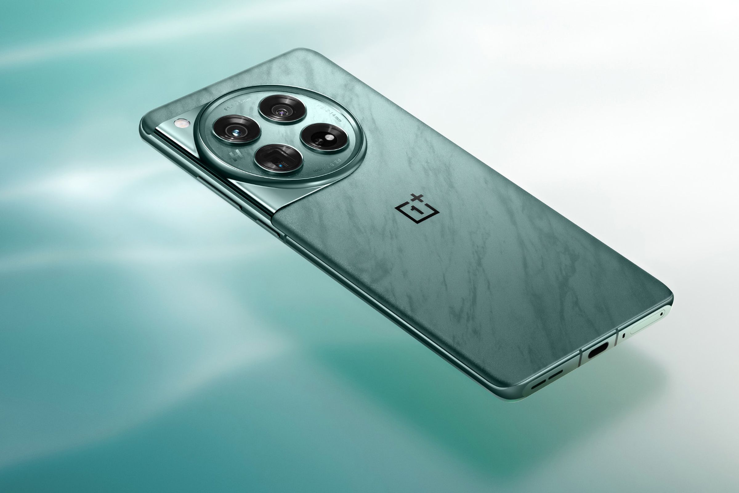 OnePlus 12 from the rear in green.