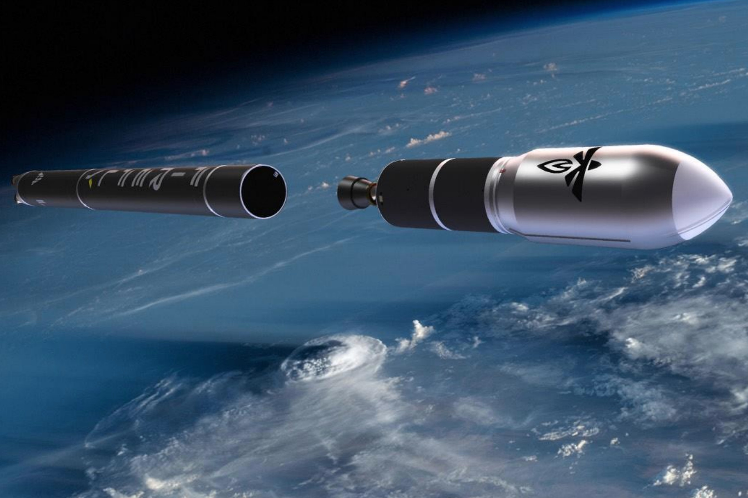 An artistic rendering of Firefly’s future Alpha rocket.