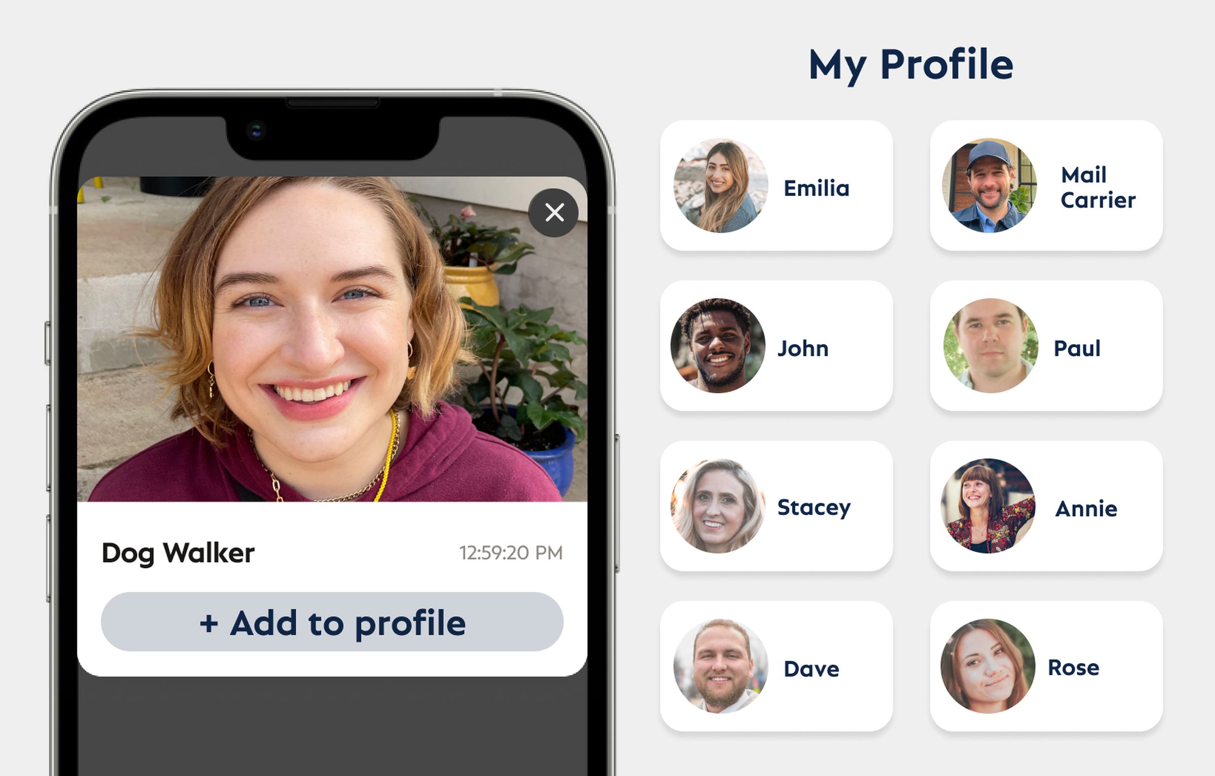 The live guard outdoor protection service lets you create and delete profiles for friends, family, and regular visitors to your house to prevent them from triggering the alarm.