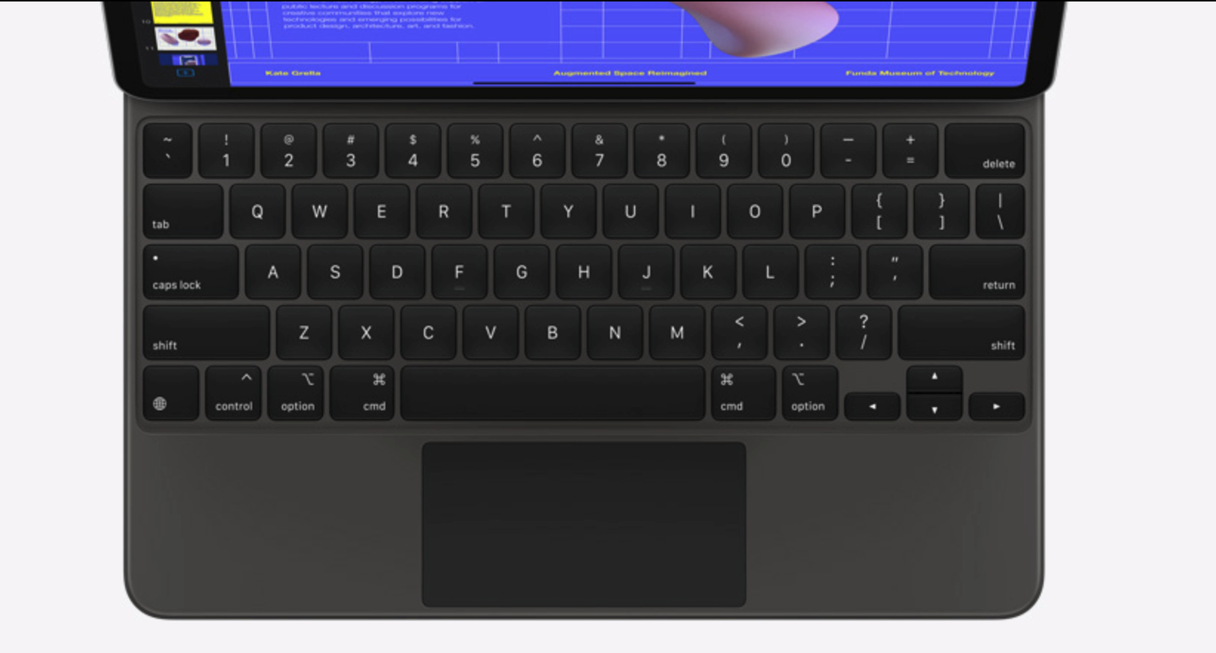 The new iPad Pro keyboard with a trackpad.