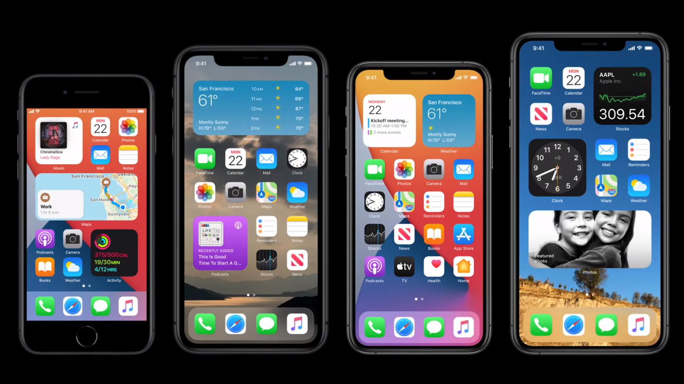 iOS 14’s new home screen.