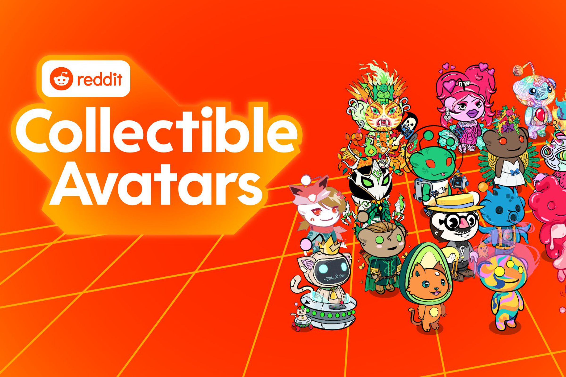 Multiple variations of Snoo the Reddit mascot in different themes and outfits.