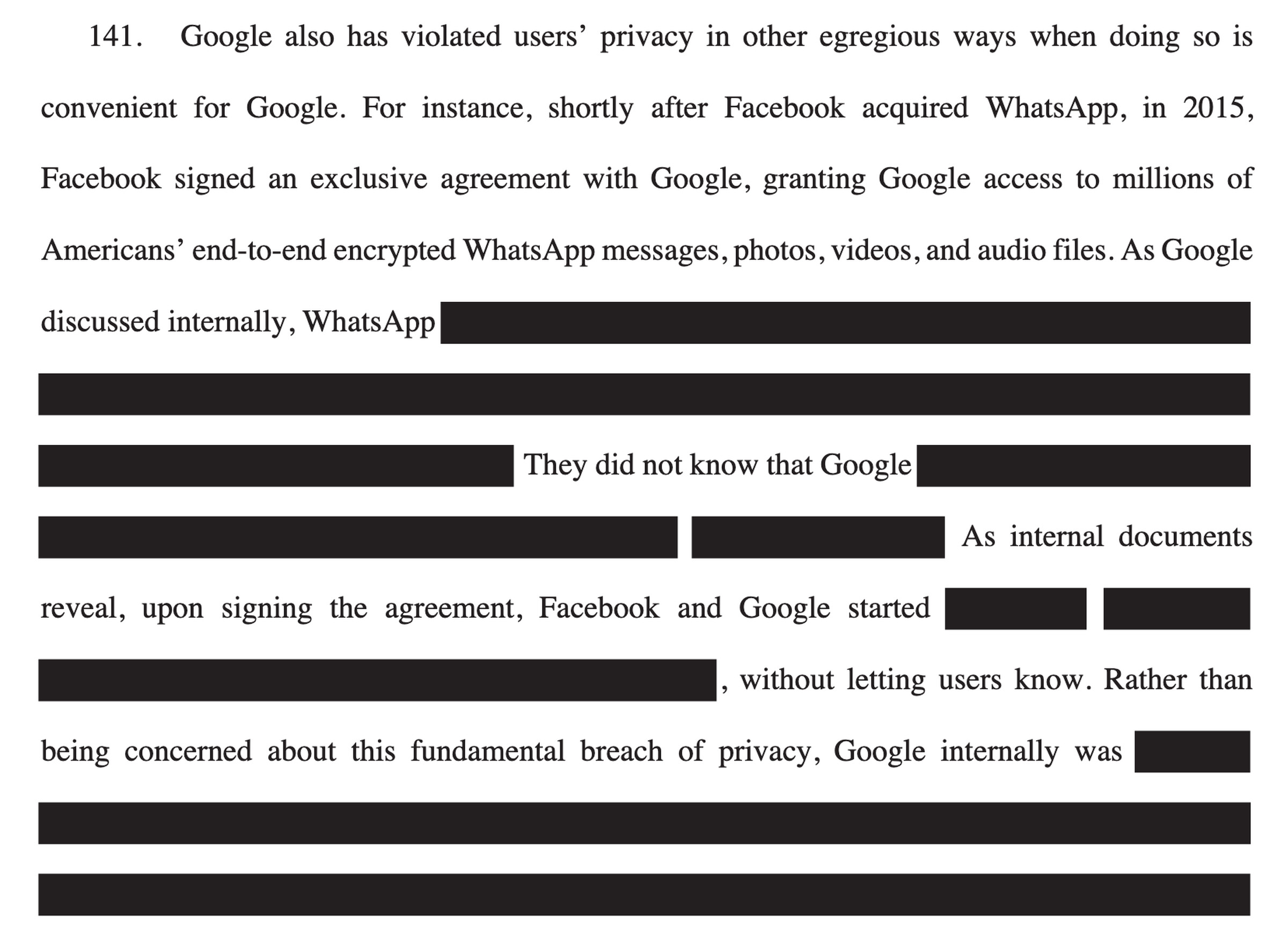 An excerpt from p57 of the Texas v. Google complaint.