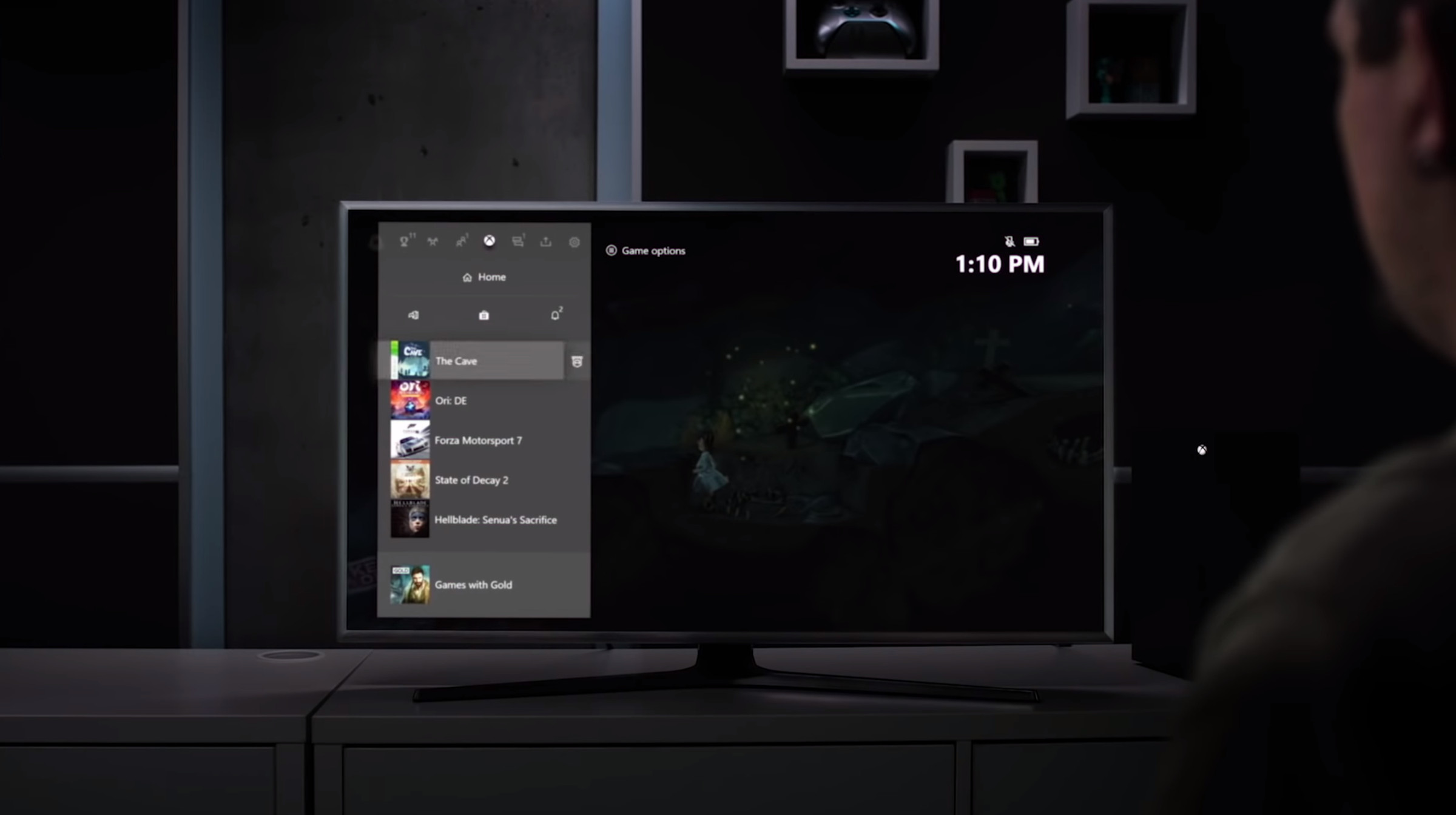 Xbox Series X dashboard in Microsoft’s recent videos.