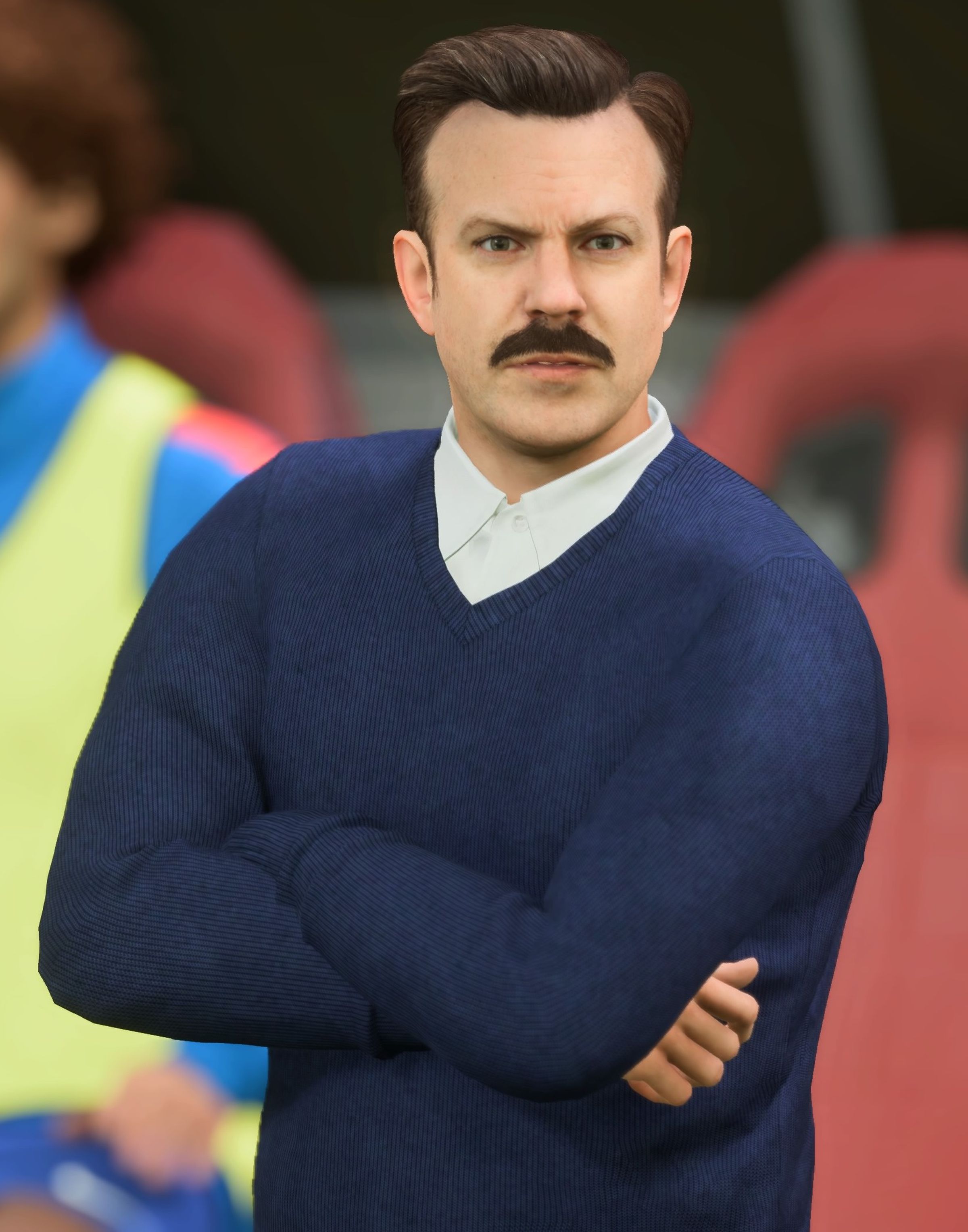 A screenshot of Ted Lasso in FIFA 23.