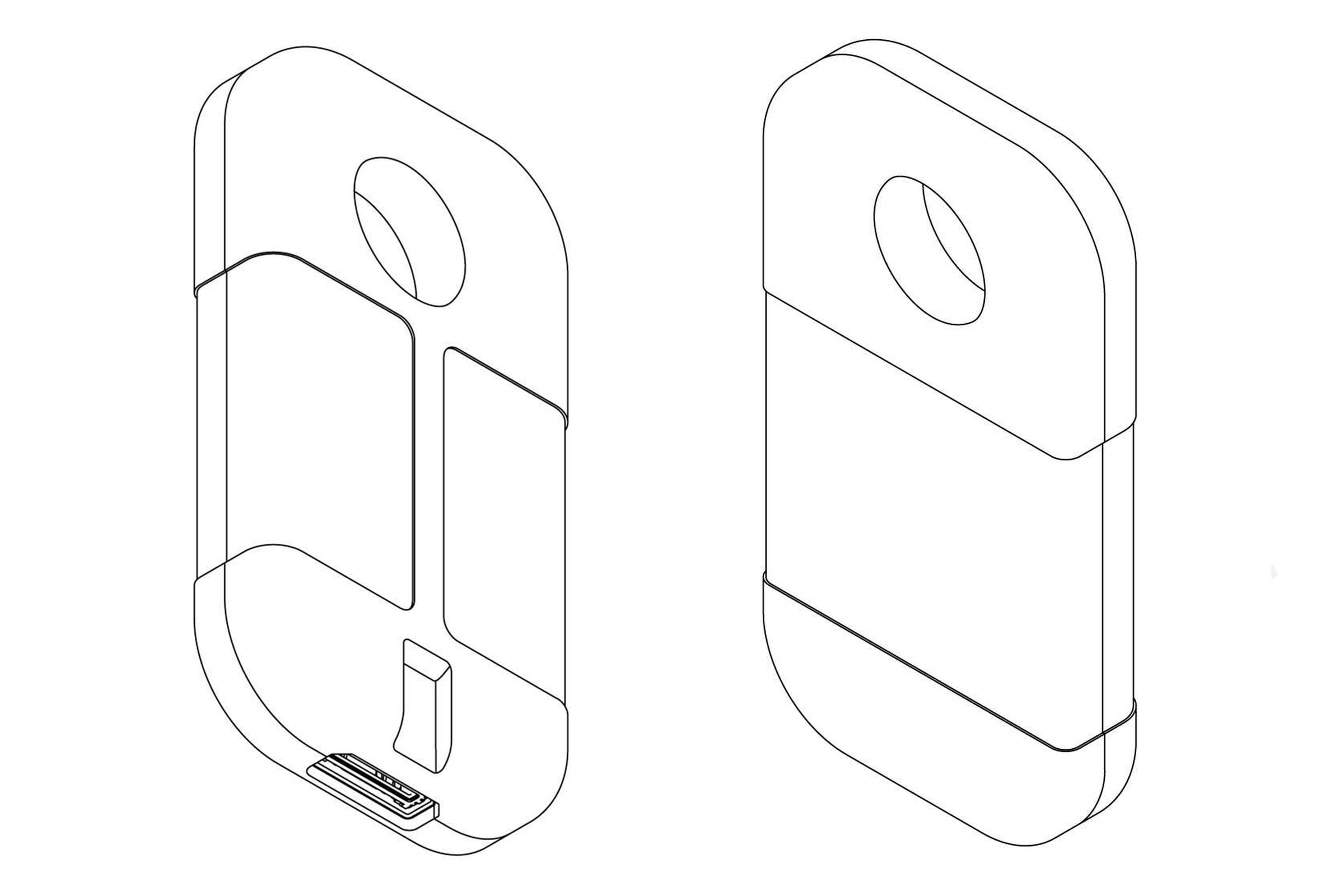 Two illustrations from the Sony Game Cartridge design patent.