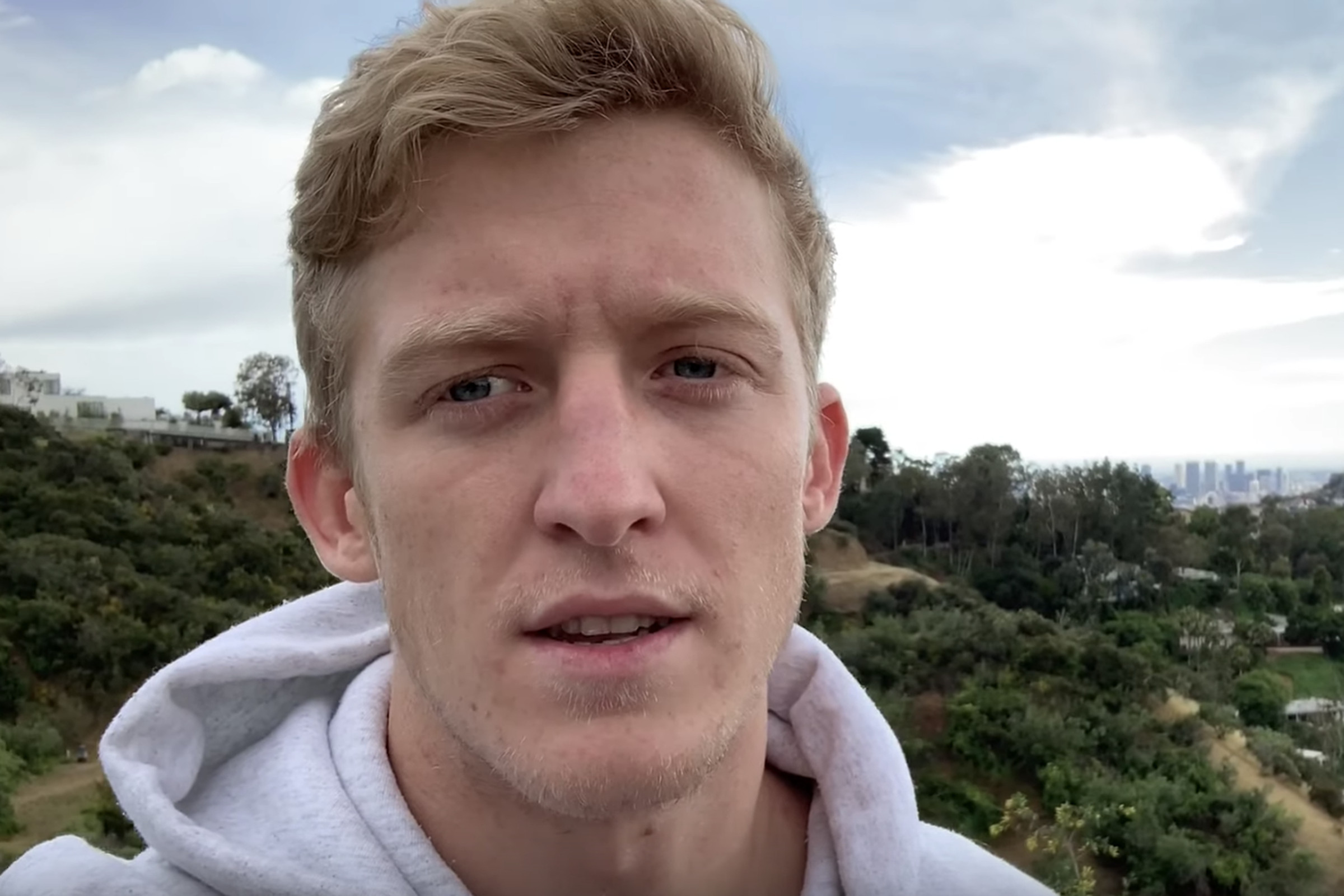 Turner “Tfue” Tenney in his video addressing the lawsuit. 