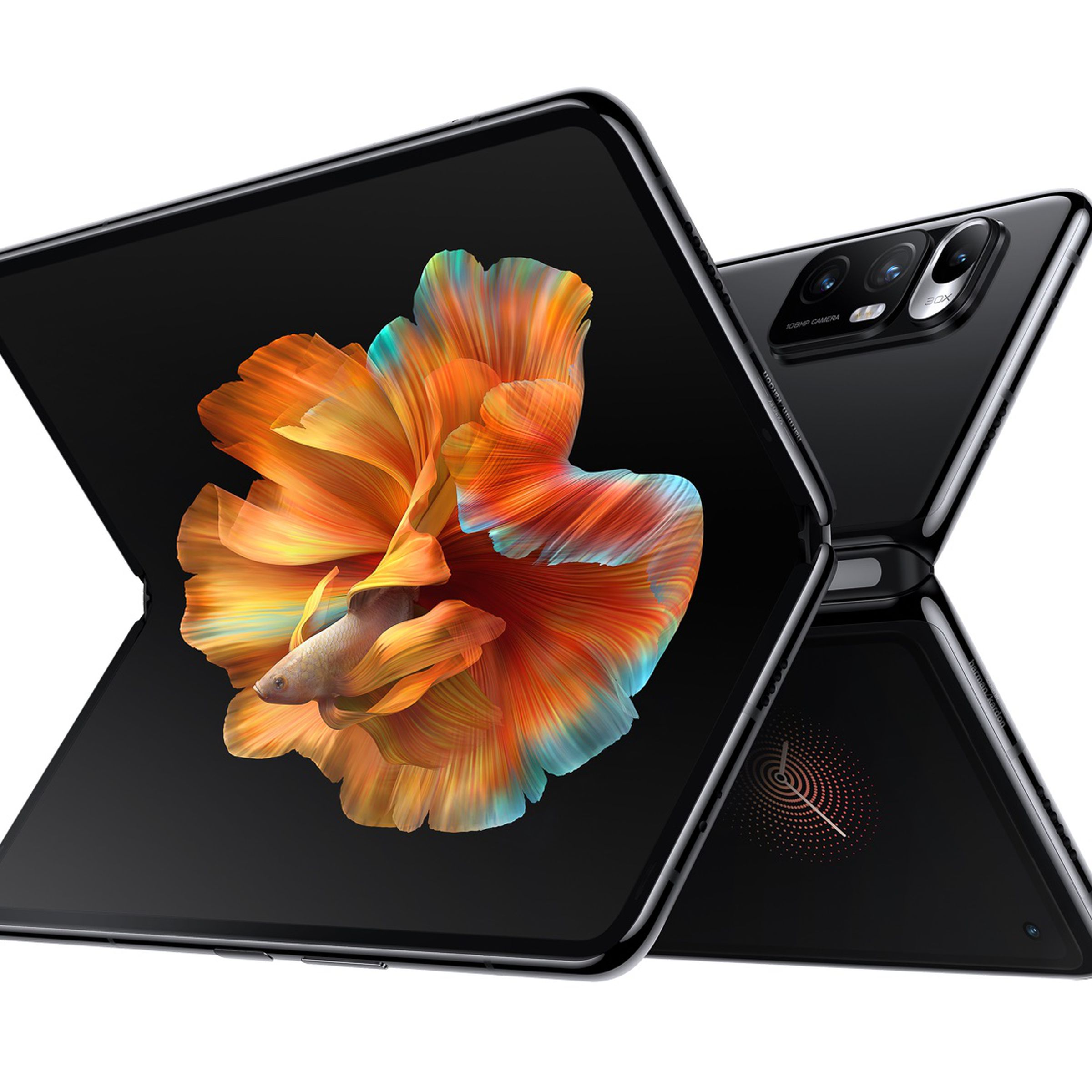 The Mi Mix Fold pairs a folding screen on the inside with a smaller outer display. 