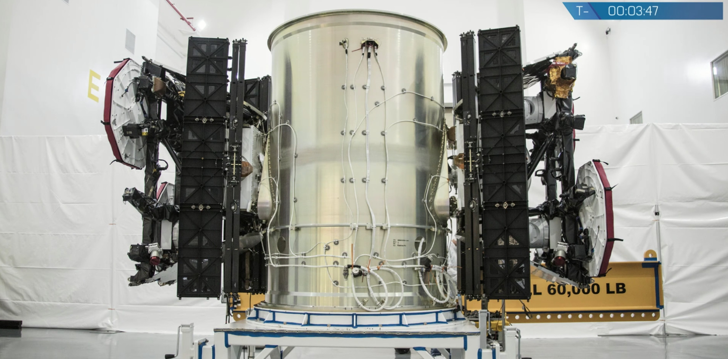 One of SpaceX’s test satellites for beaming internet, which was launched in February.