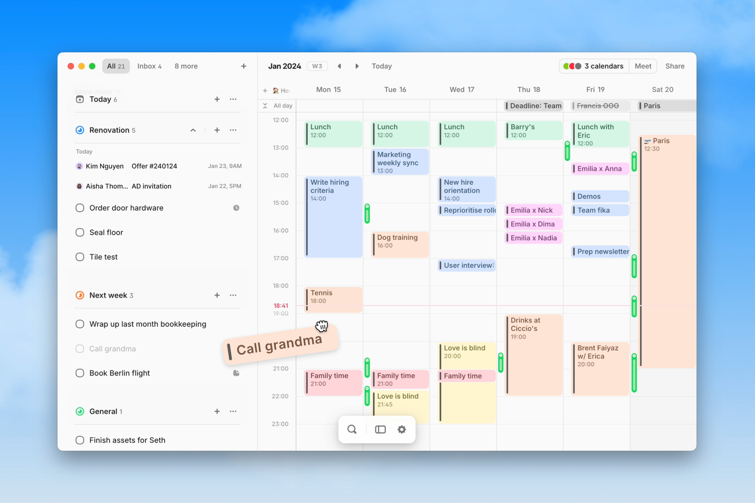 Amie a new calendar app and todo list with plans to rethink time