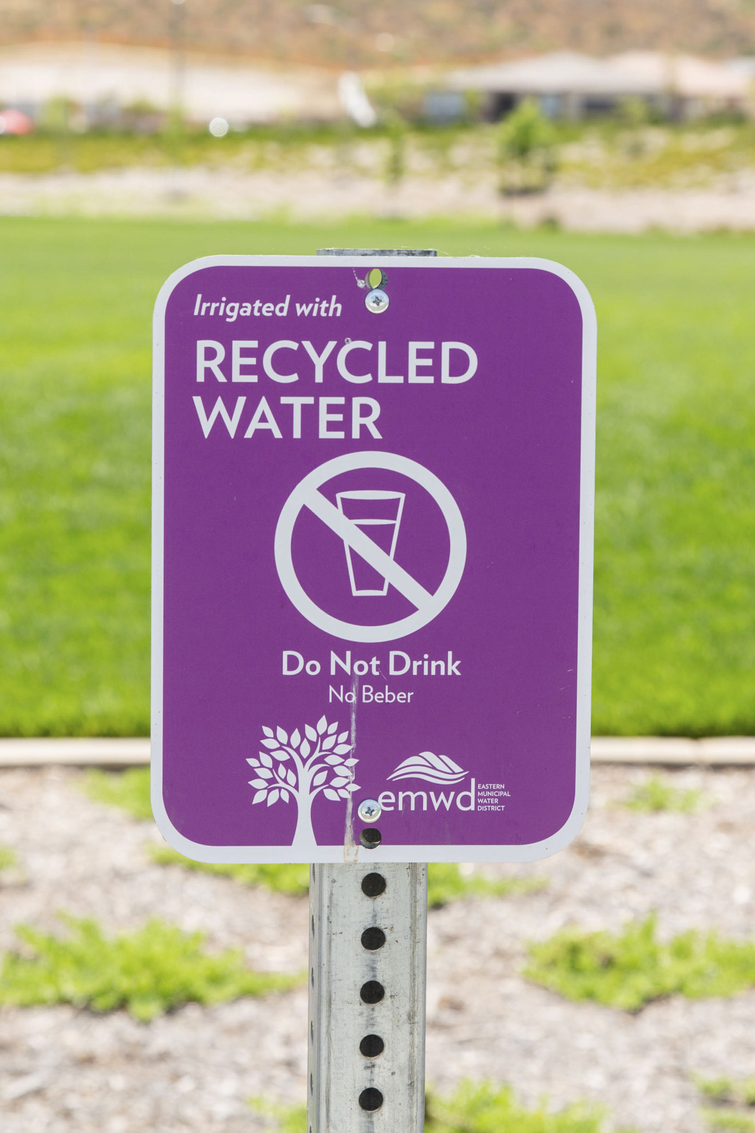 The community park is irrigated with recycled water, and the homes use smart WaterSense-labeled controllers that save water through weather monitoring.