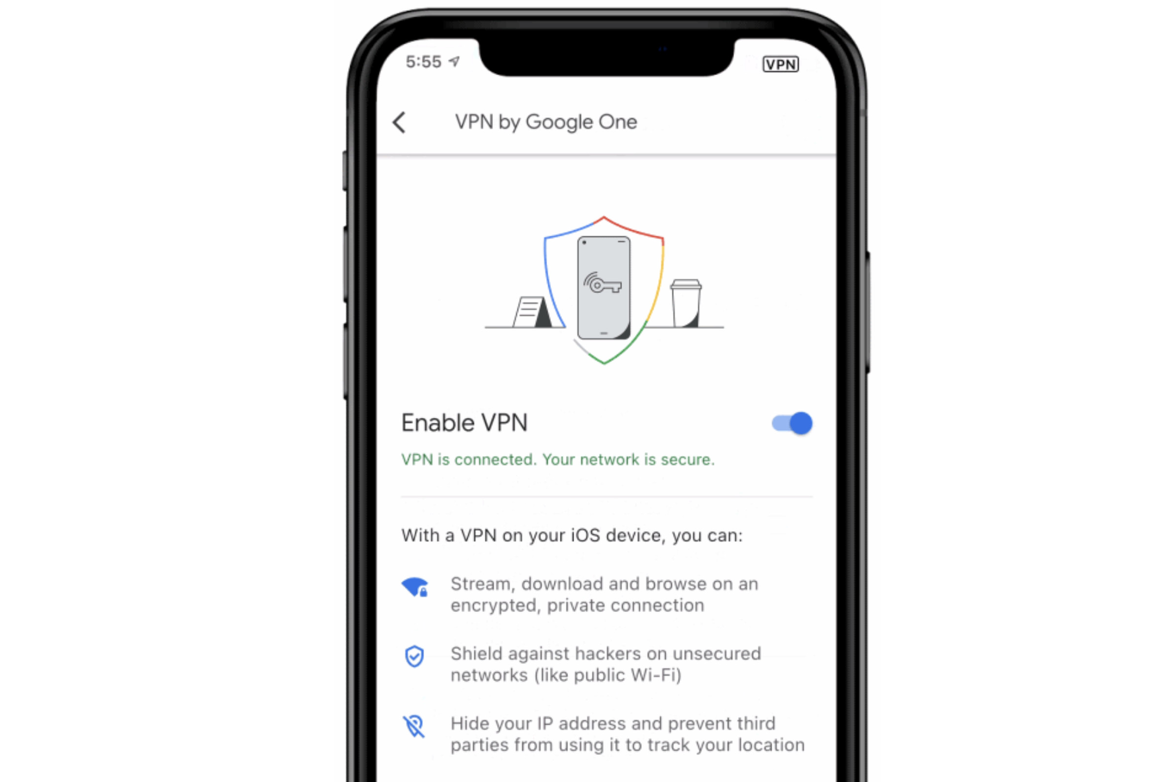 Google’s VPN is available for Premium subscribers.