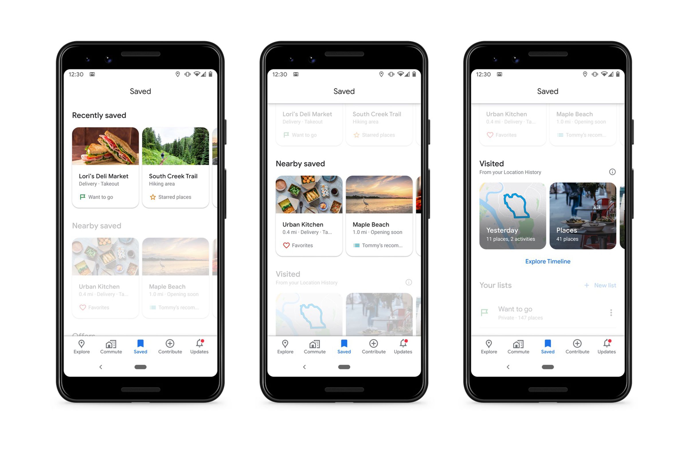 The update makes it easier to find saved places in Google Maps. You can sort by “recently saved,” “nearby saved,” and places you’ve visited but not saved.