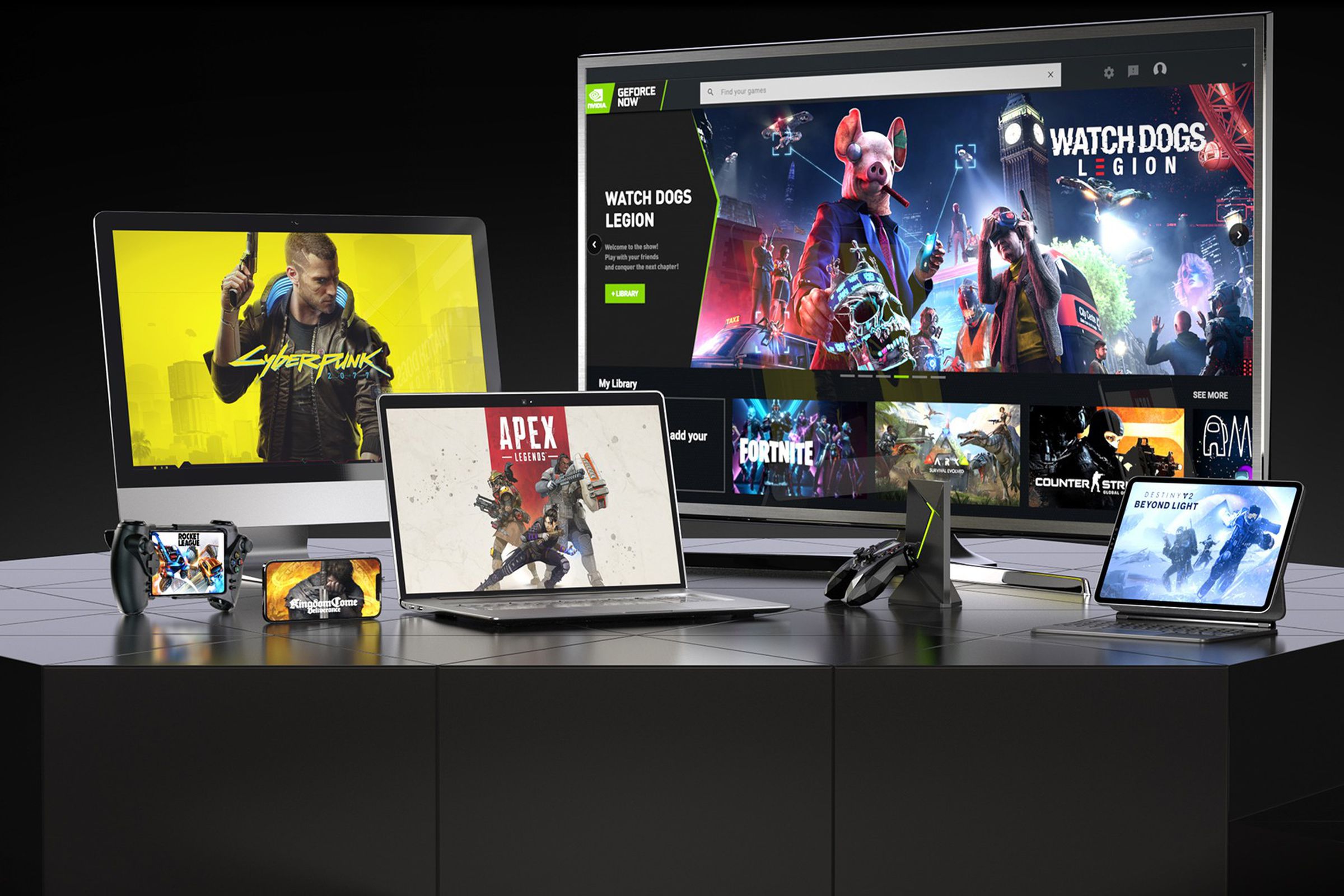 A selection of the devices GeForce Now streams to.