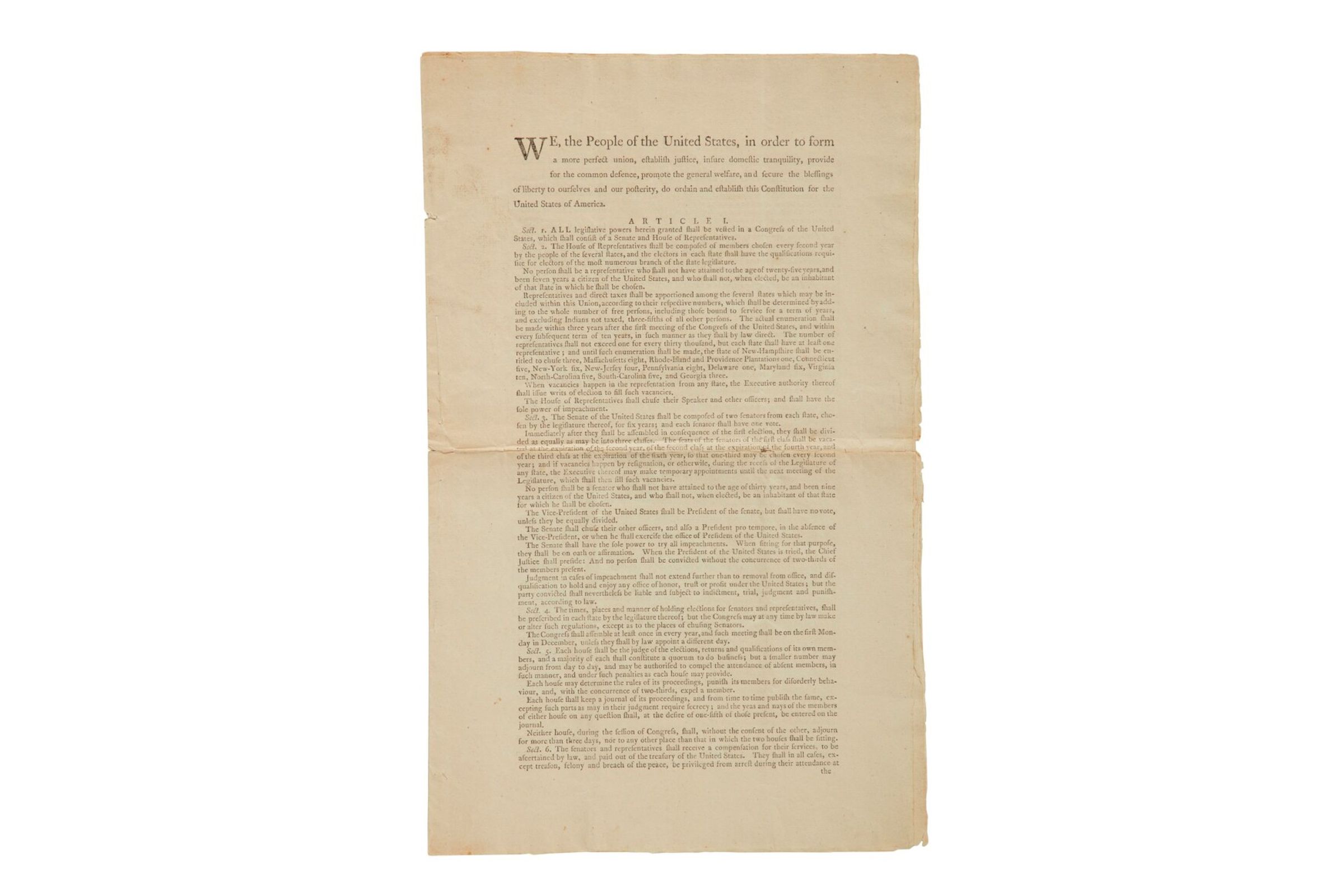One of 13 remaining copies of the Official Edition of the Constitution.