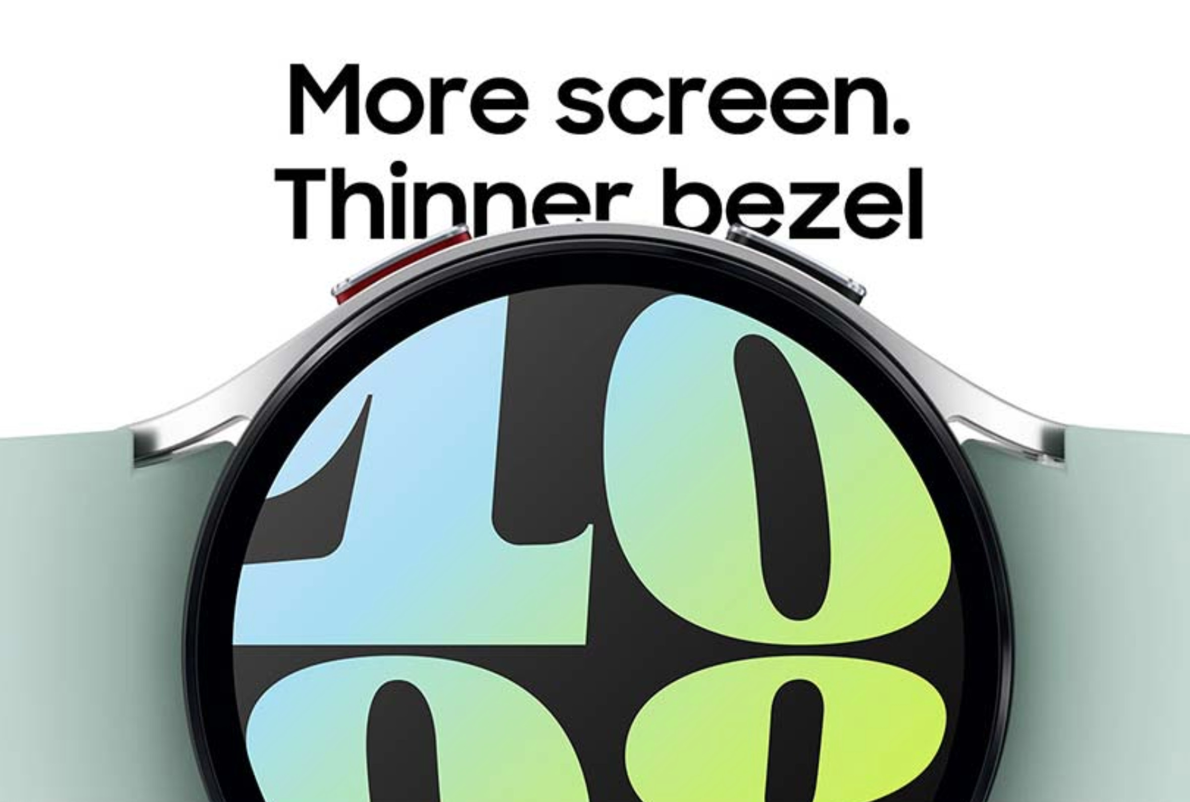 Image showing the bezel around the watch 6 screen.