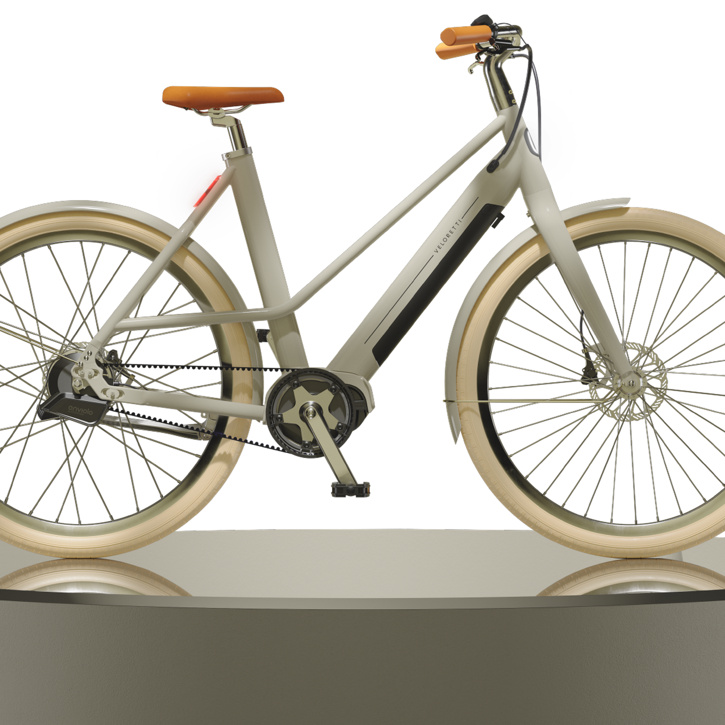 The Veloretti Ivy e-bike in pebble grey, swoon.
