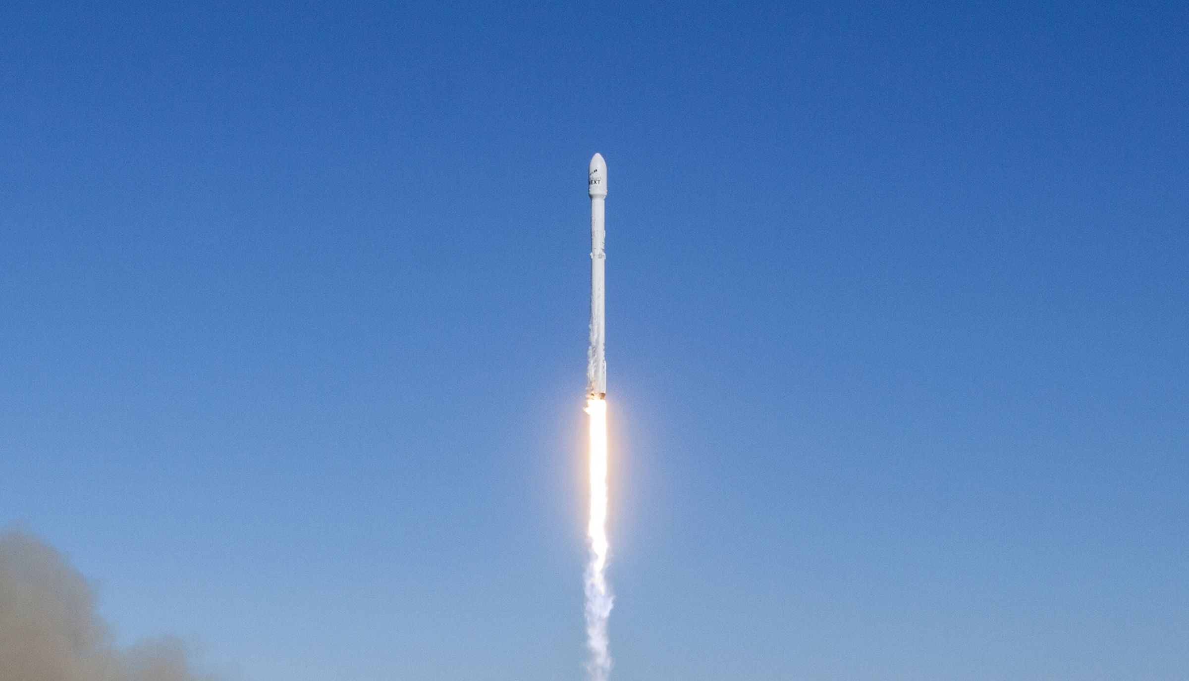 The Falcon 9 rocket that launched the first 10 Iridium NEXT satellites in January.