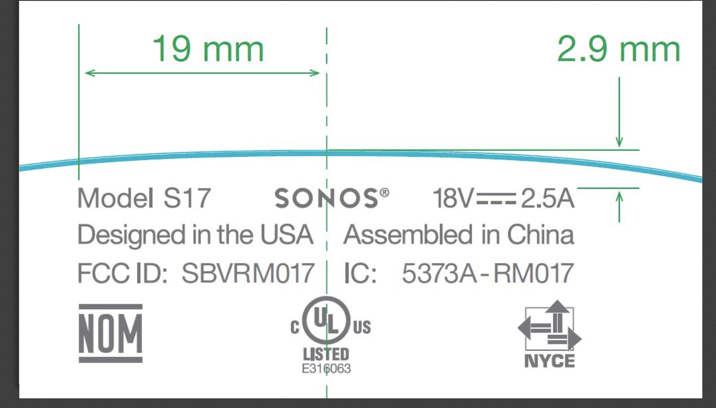 A label for the Sonos Bluetooth speaker was included in a recent FCC filing.
