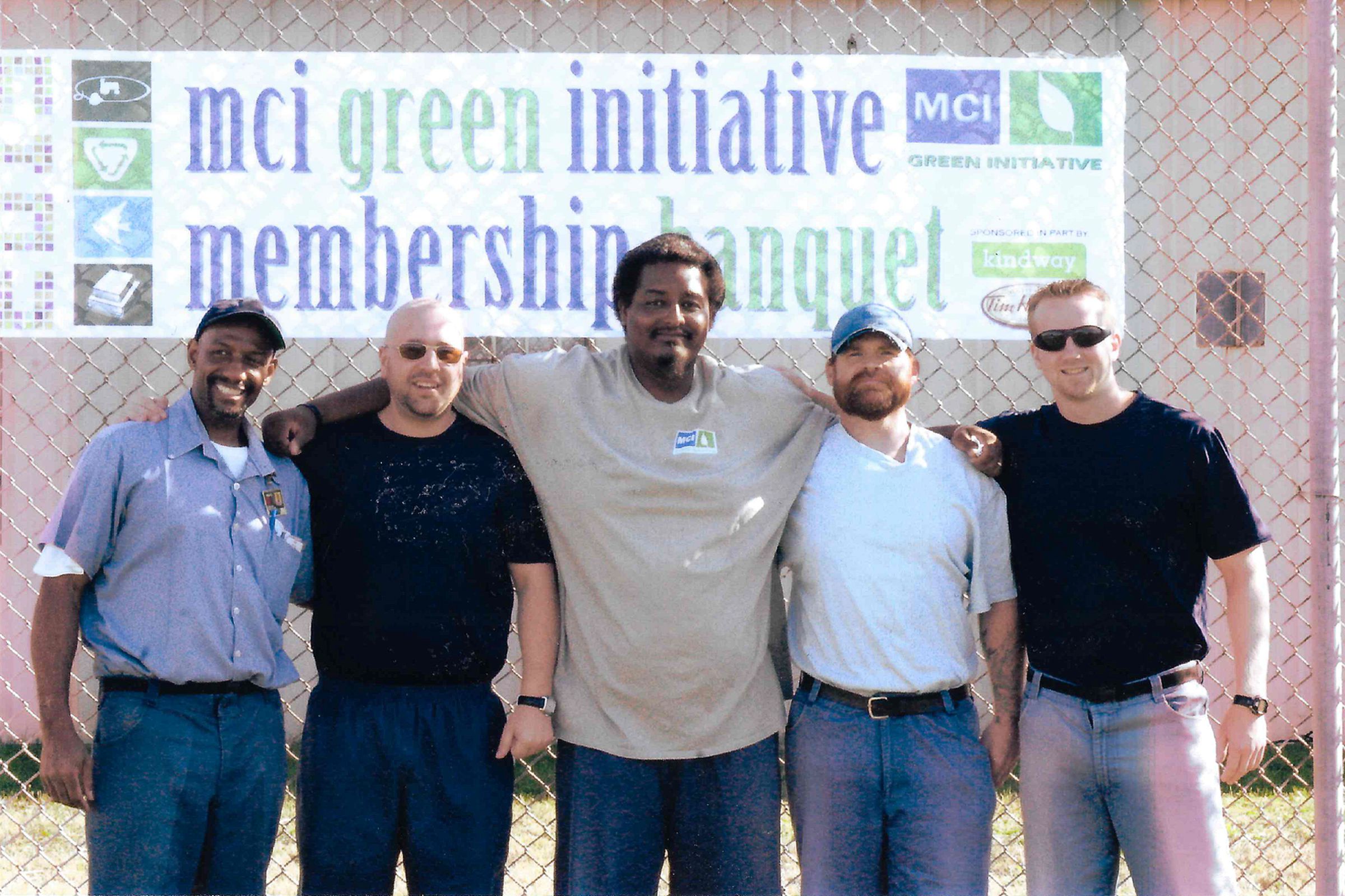 Green Initiative members Stan Transkiy (second from left) and Adam Johnston (far right) with other members.