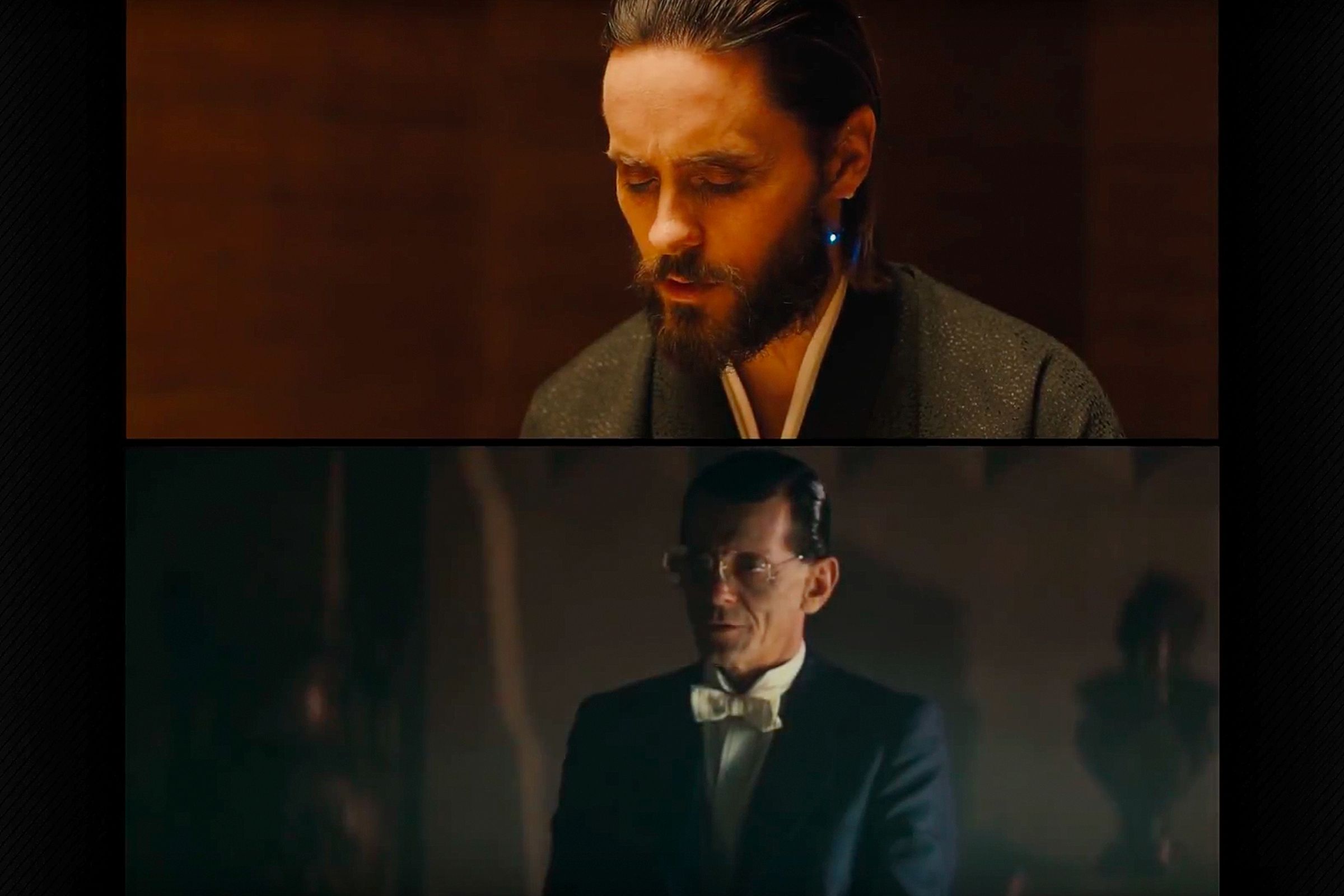 Top: Blade Runner 2049, “Wallace” lit from the top. Bottom: Original Blade Runner, Tyrell lit with bounced light reflected off water.