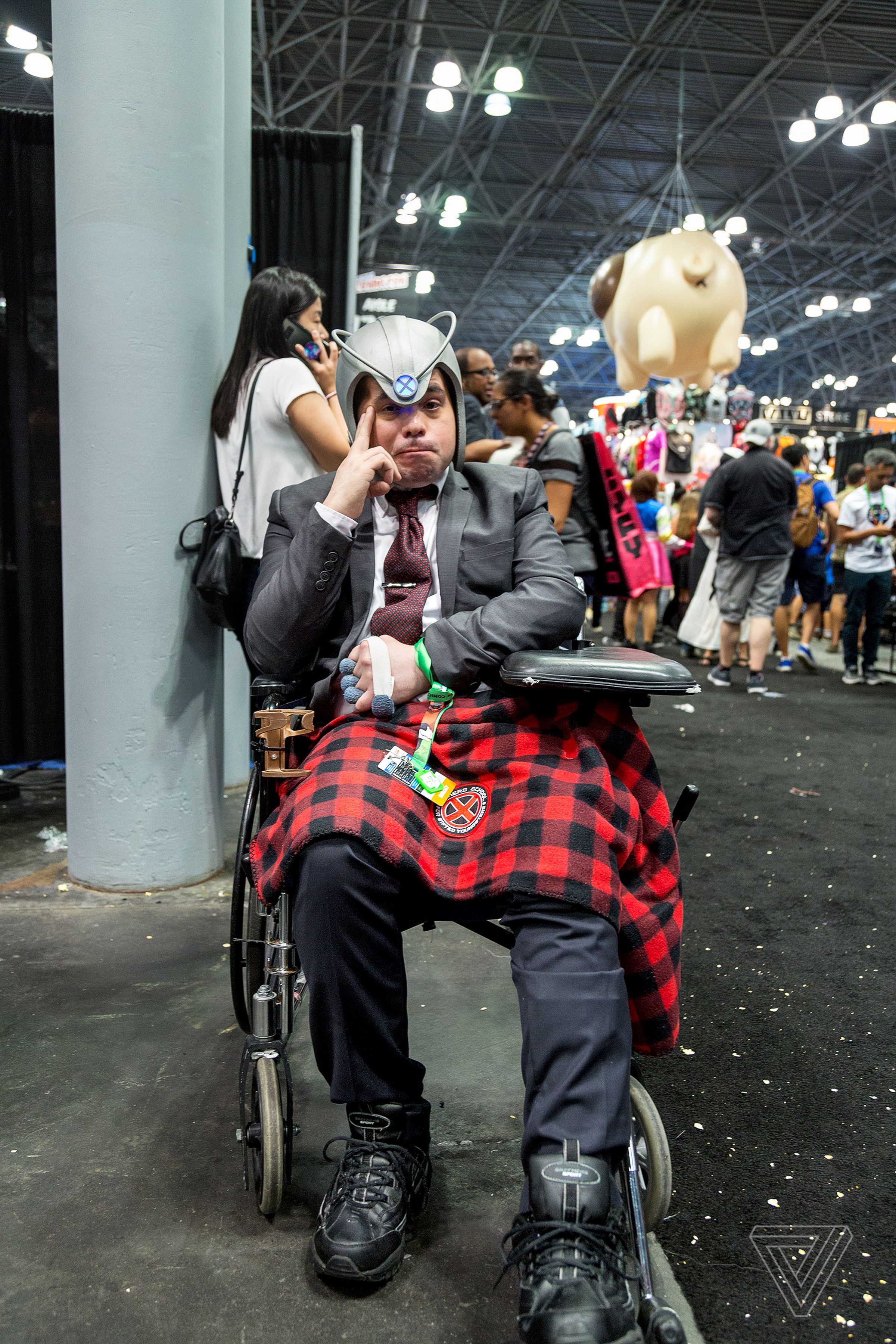 David from the Bronx cosplaying as Professor X.