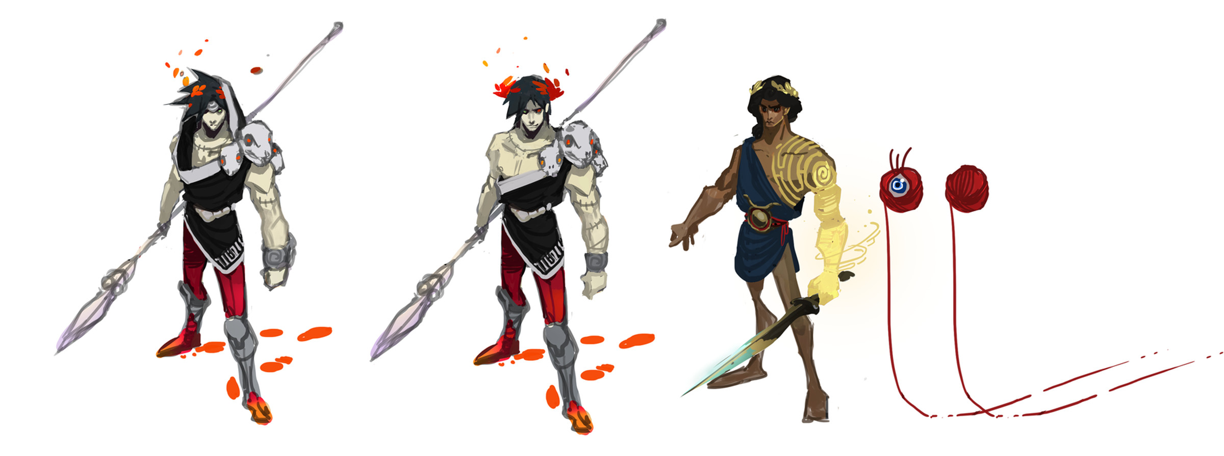 Iterations of Zagreus next to Theseus.