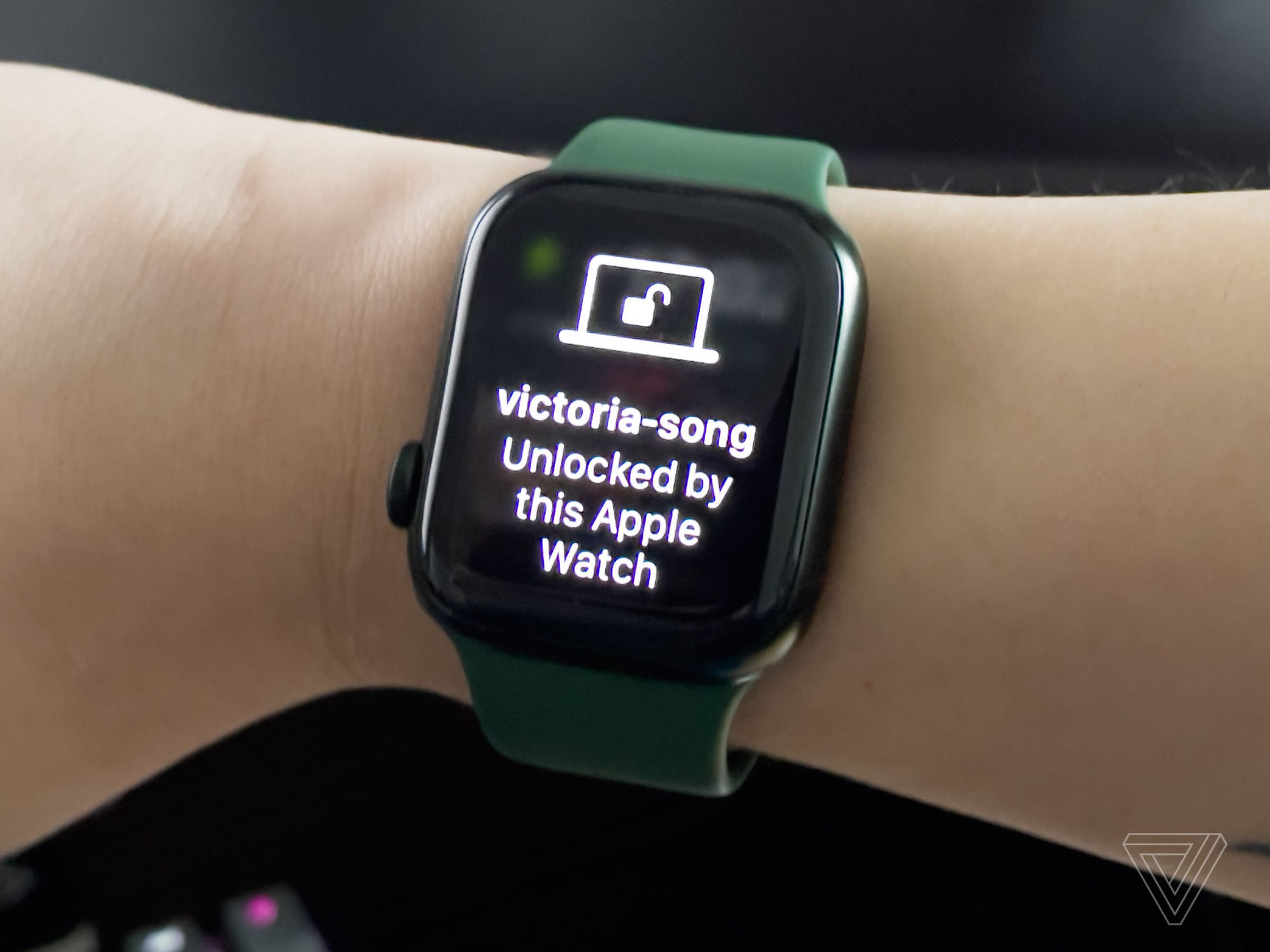 Apple Watch shown unlocking a computer