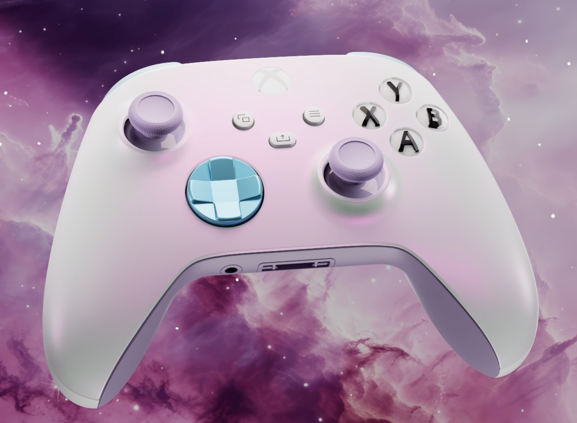 Screenshot of an Xbox controller sporting the Cosmic Shift colorway