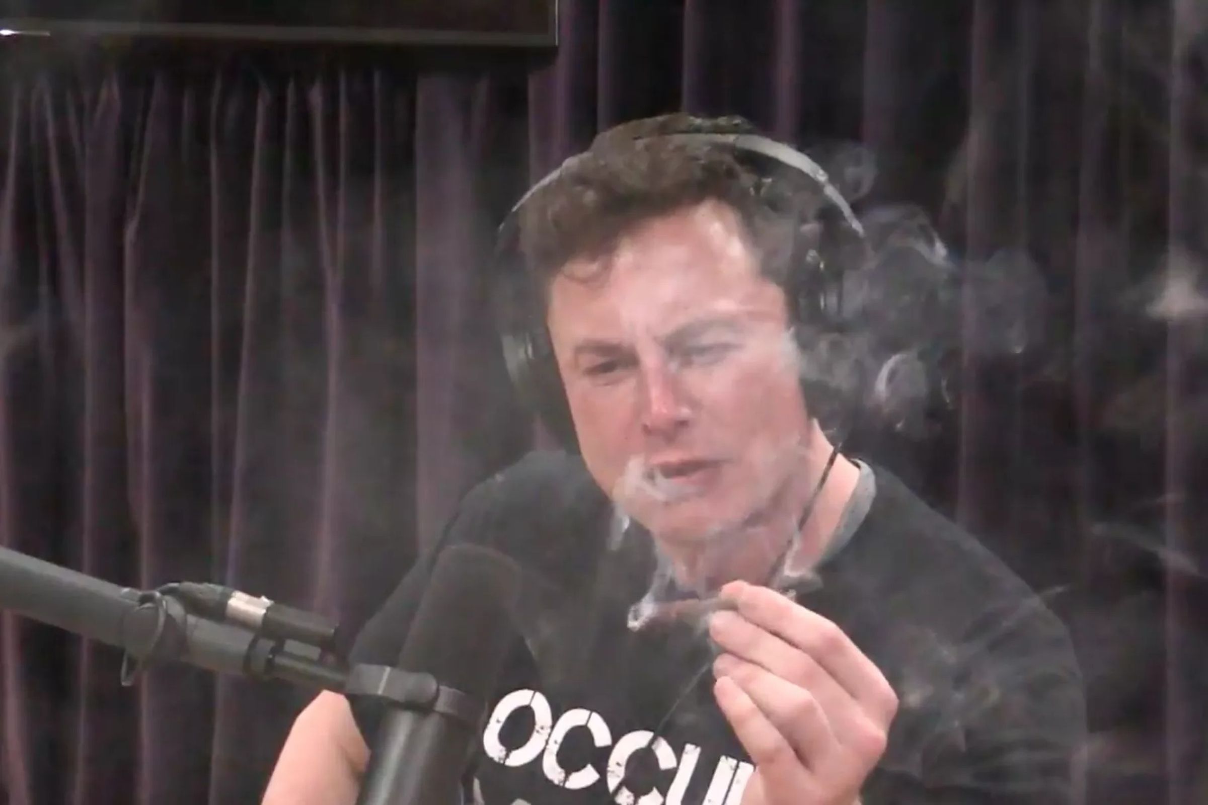 Musk after smoking weed on Joe Rogan’s podcast