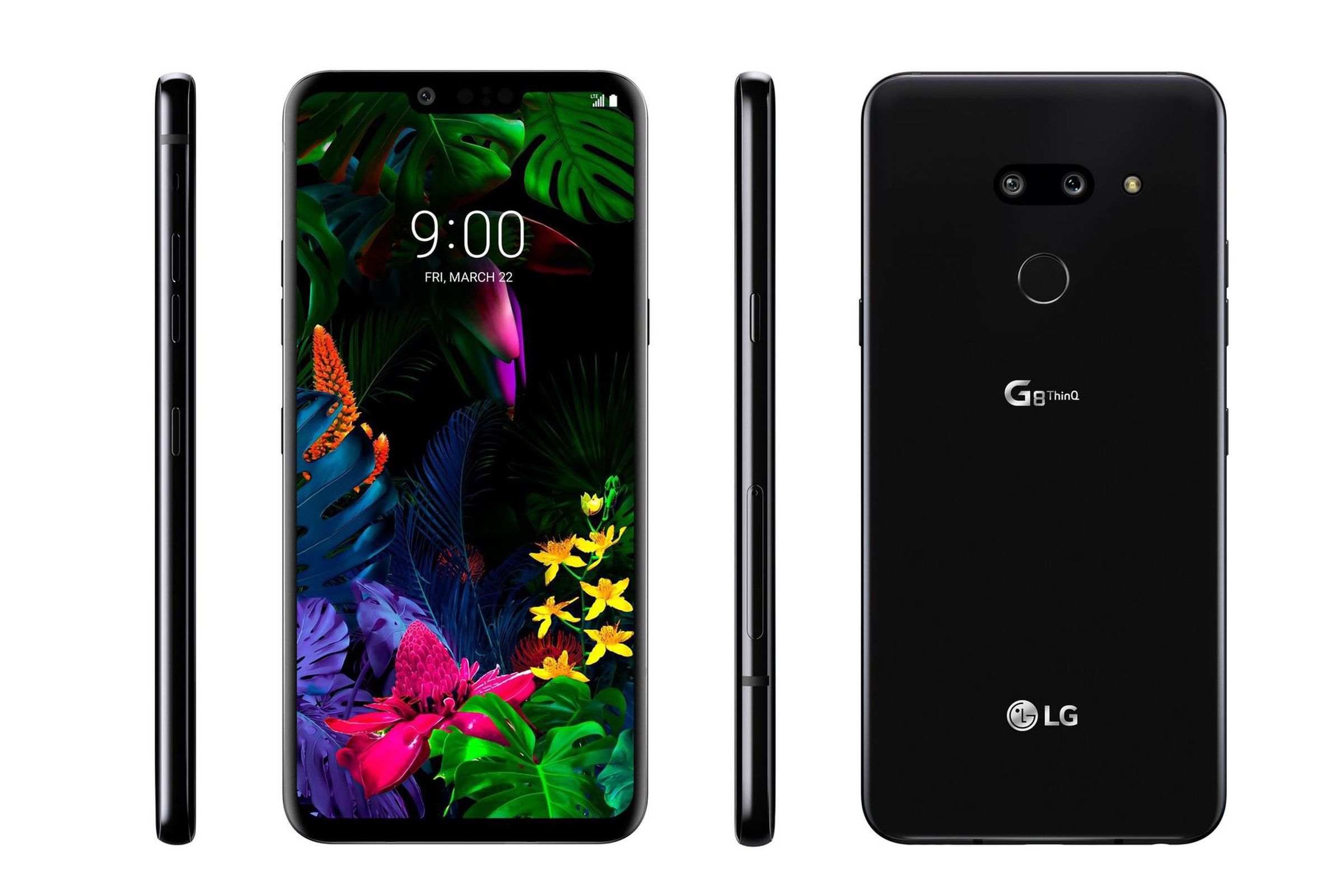 The LG G8 (pictured here in a leaked image) will have a vibrating OLED screen that can act as a speaker. 