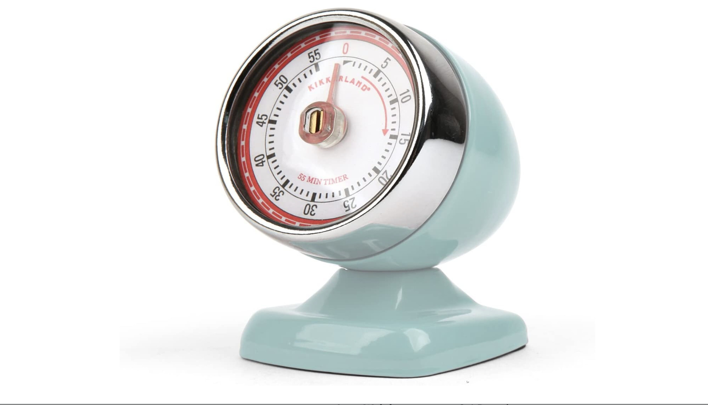Old-fashioned kitchen timer in blue / green.