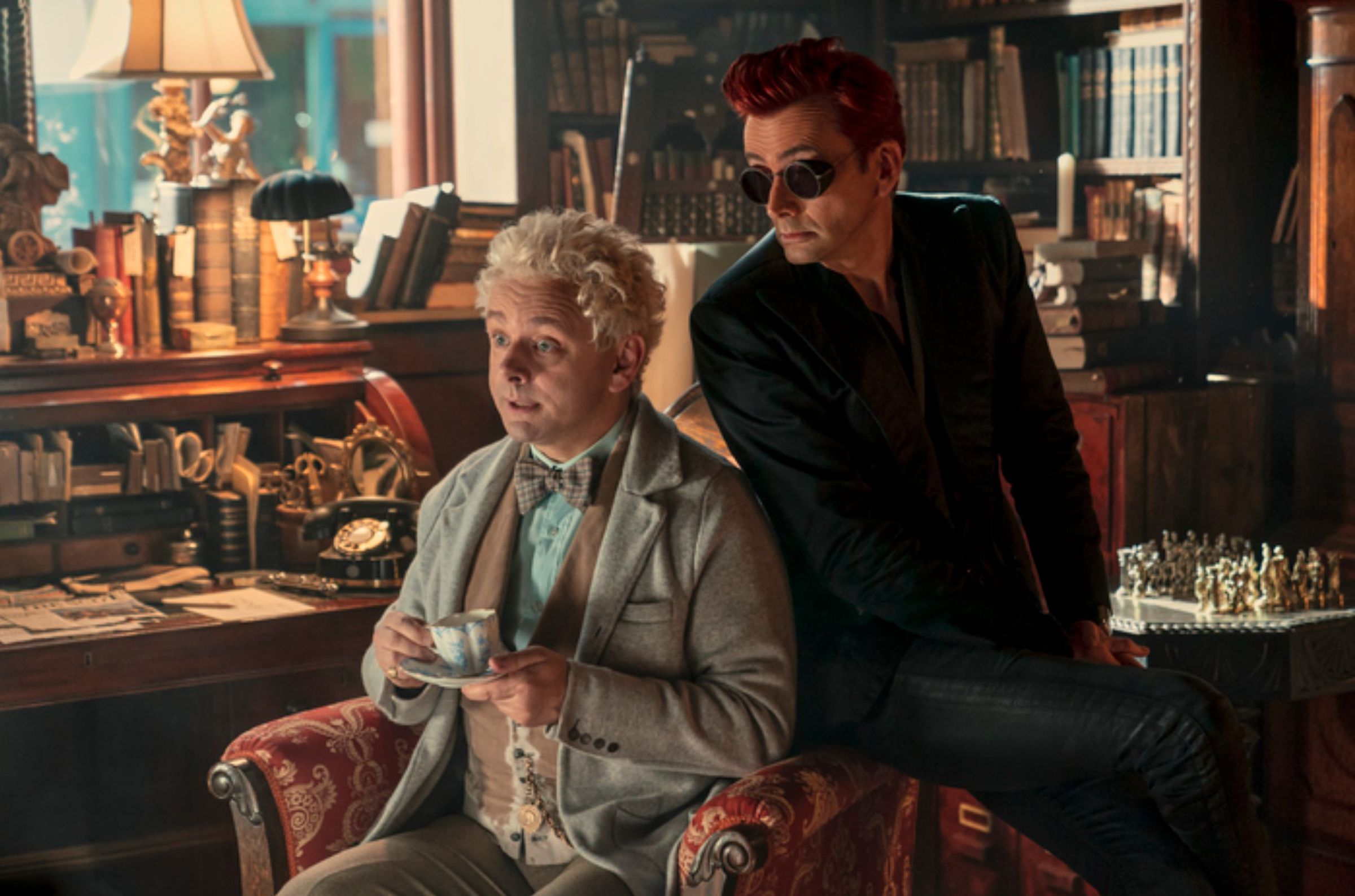 Crowley and Aziraphale from Good Omens season 2.