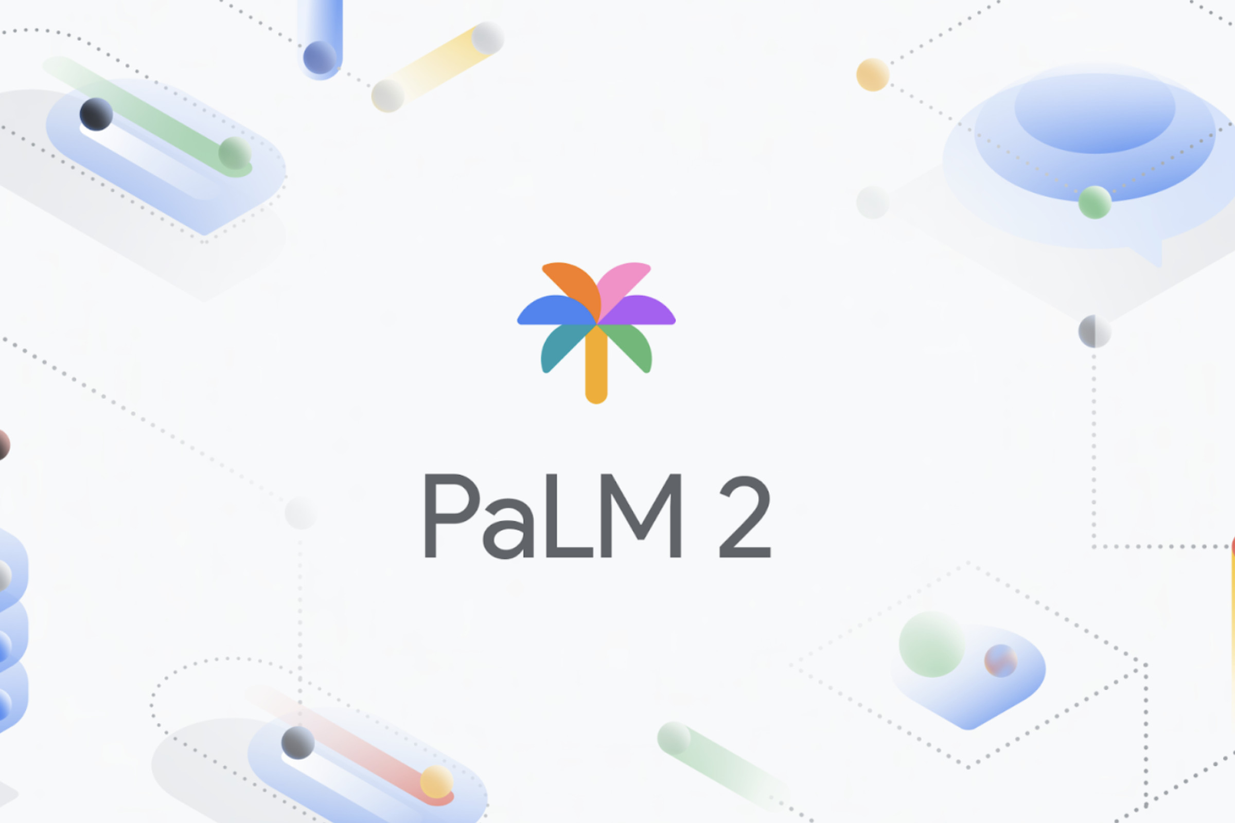 An illustration of Google’s PaLM 2 logo, which looks like a palm tree.