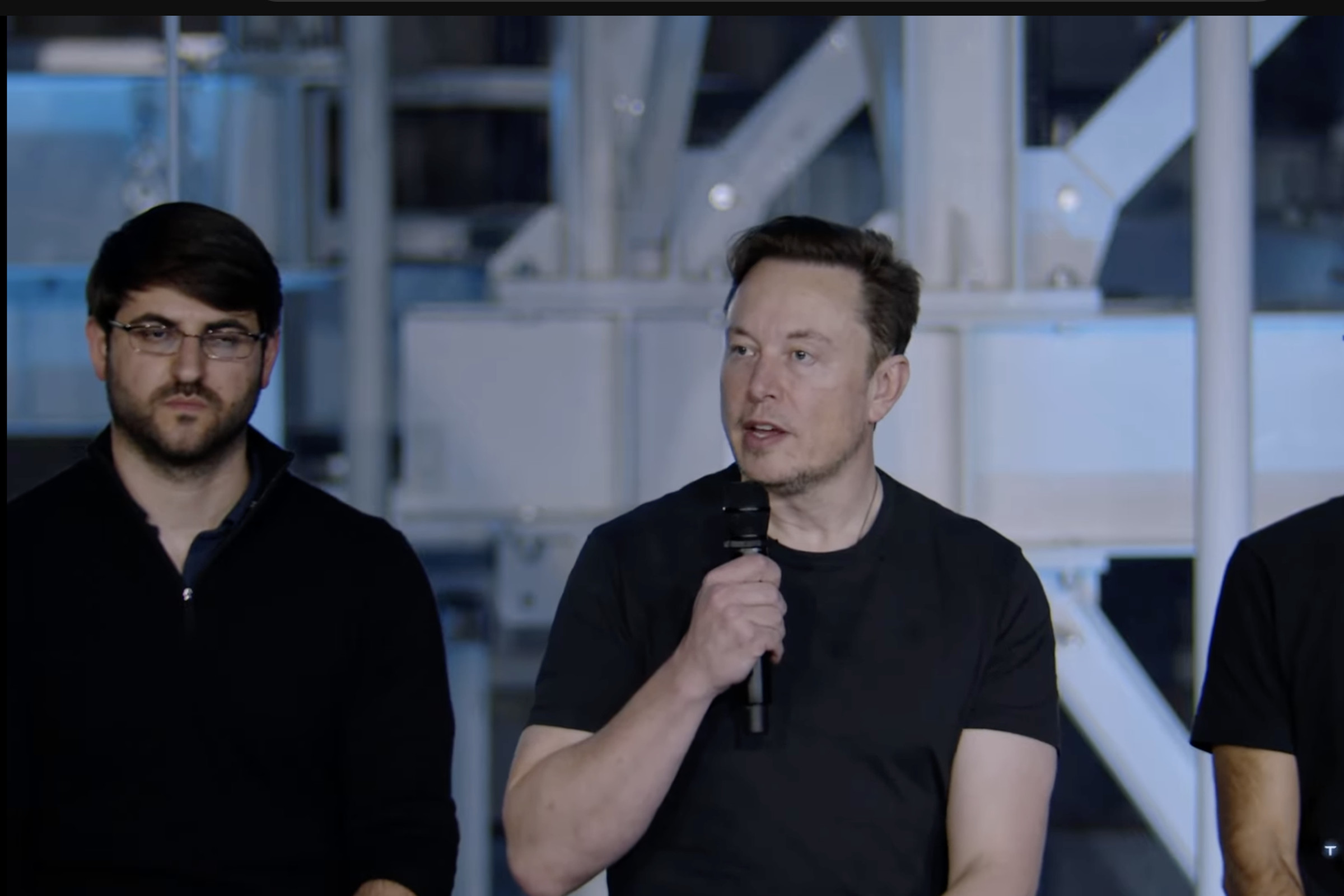 Tesla CFO Zachary Kirkhorn with Elon Musk
