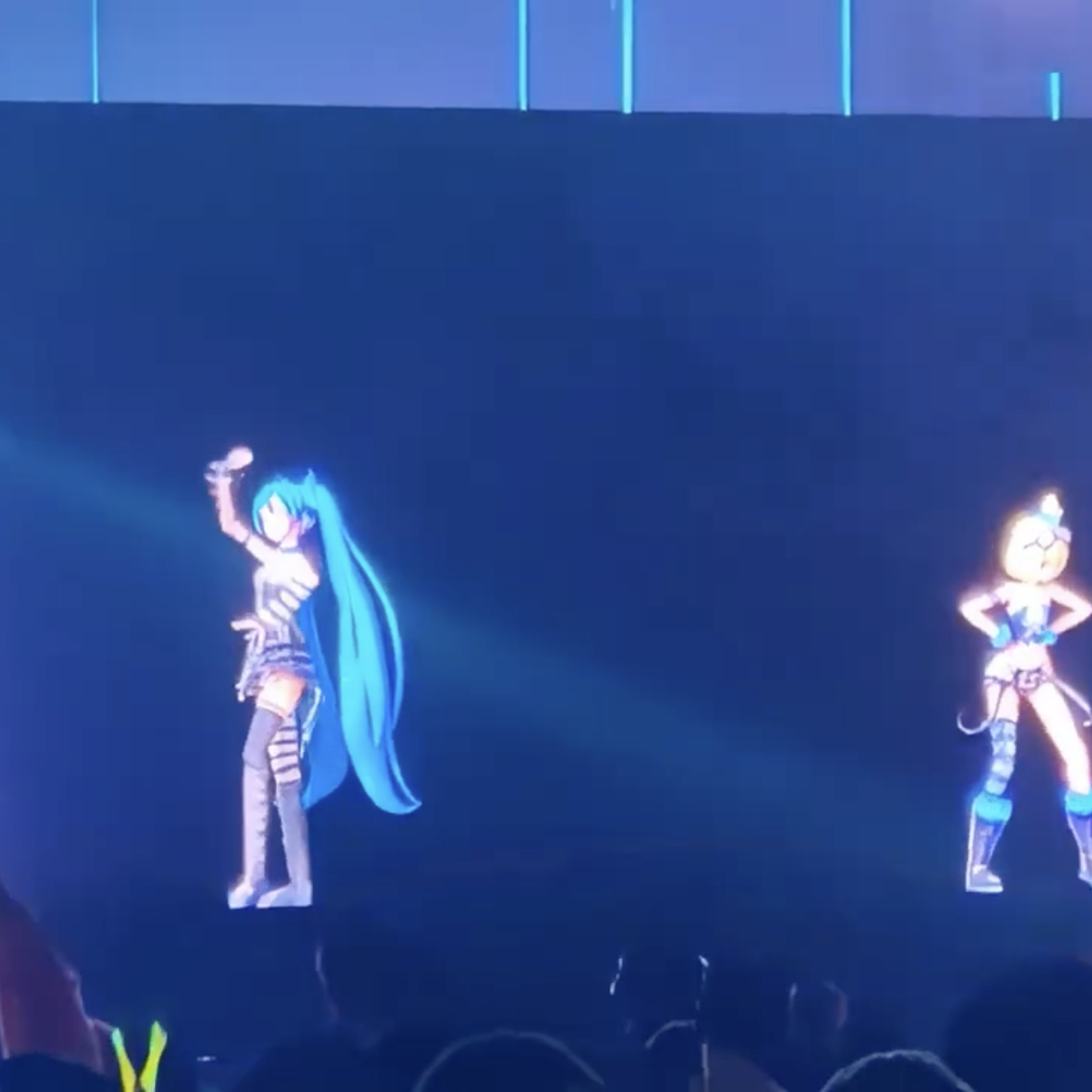 A screenshot from a video of Miku Expo in Portland, Oregon.