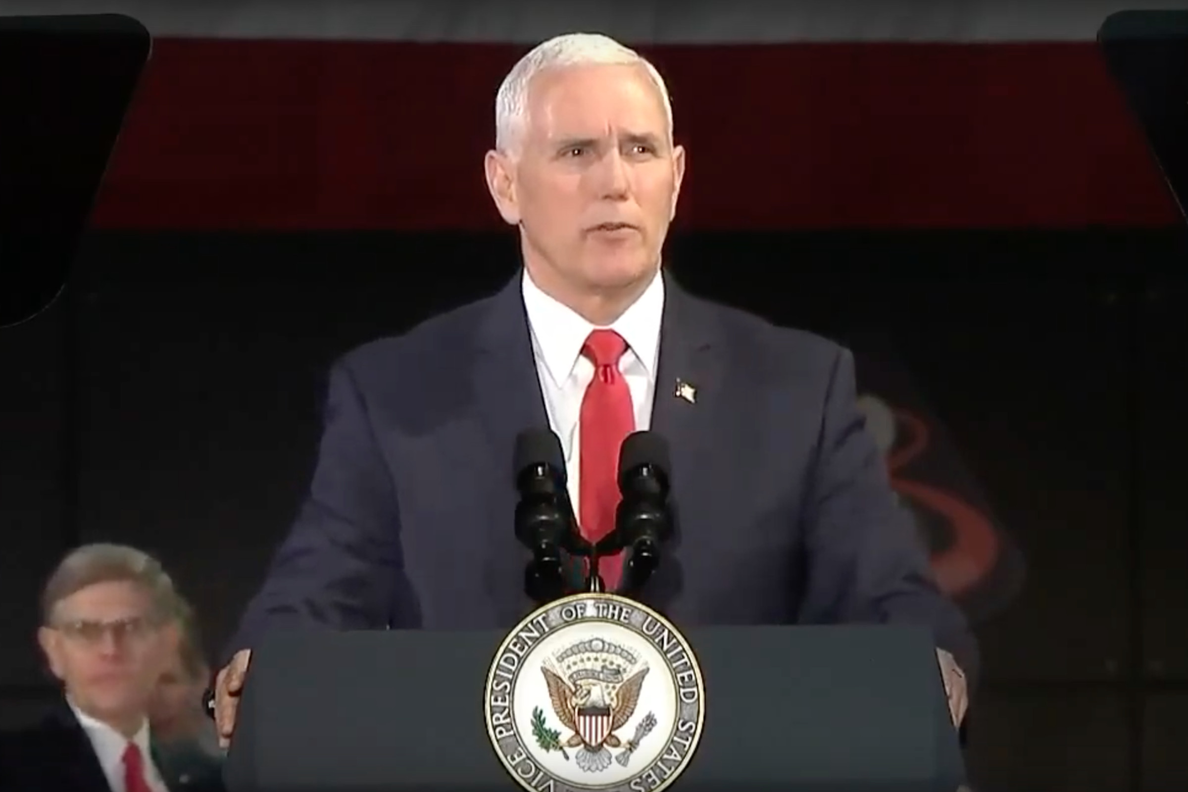 Vice President Mike Pence at the National Space Council Meeting