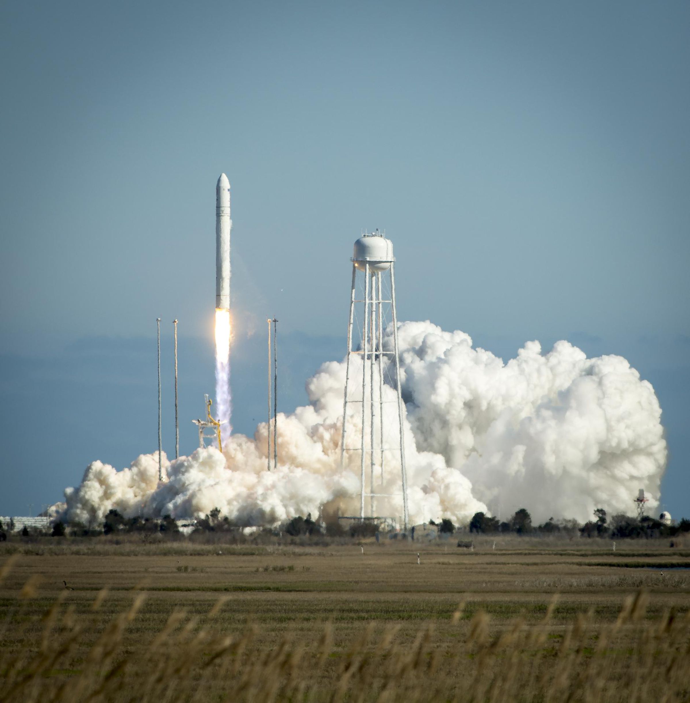 An Antares rocket taking off from Wallops in Virginia.