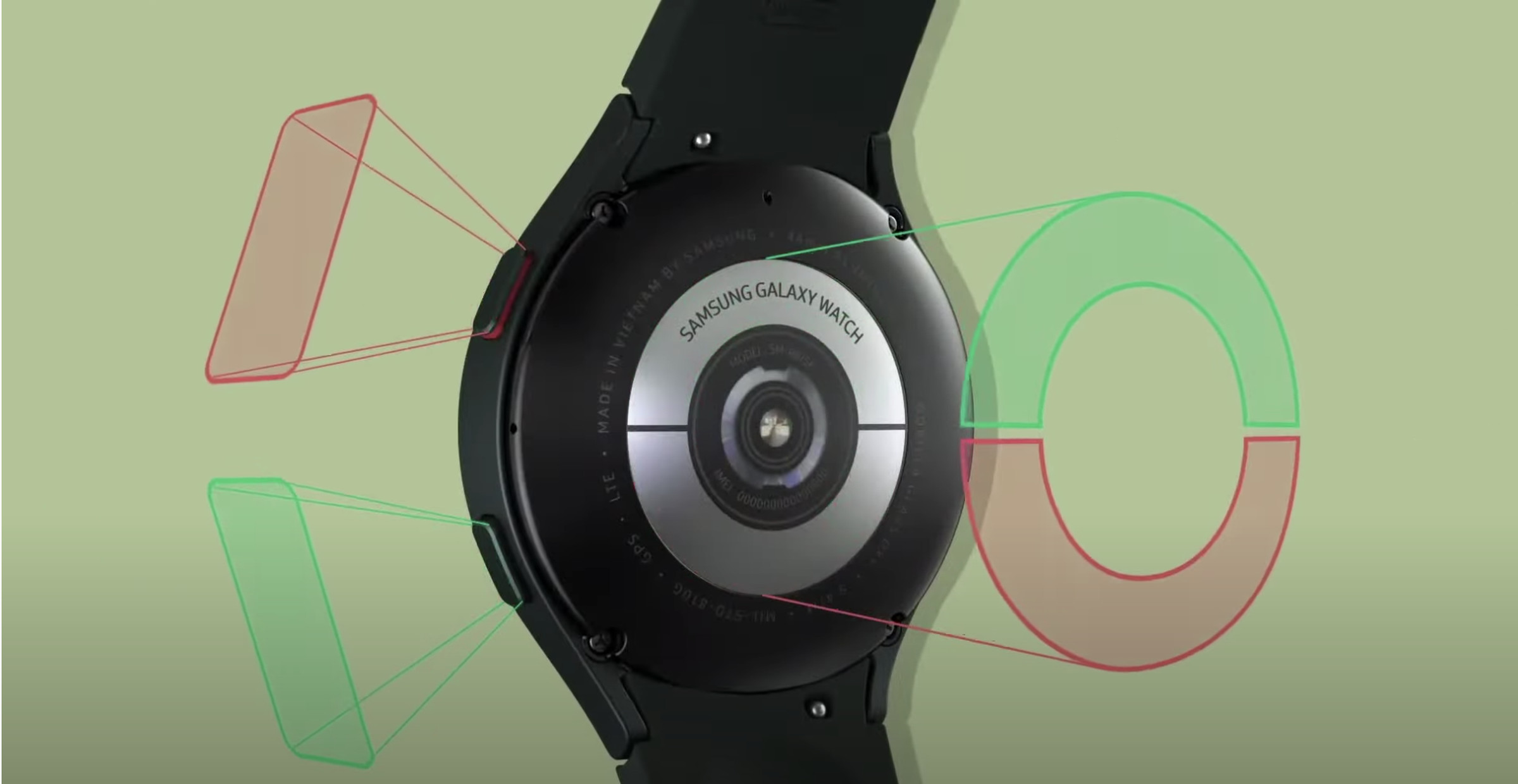 Samsung shrunk down the sensors used for bioelectrical impedance analysis and added them to the watch.