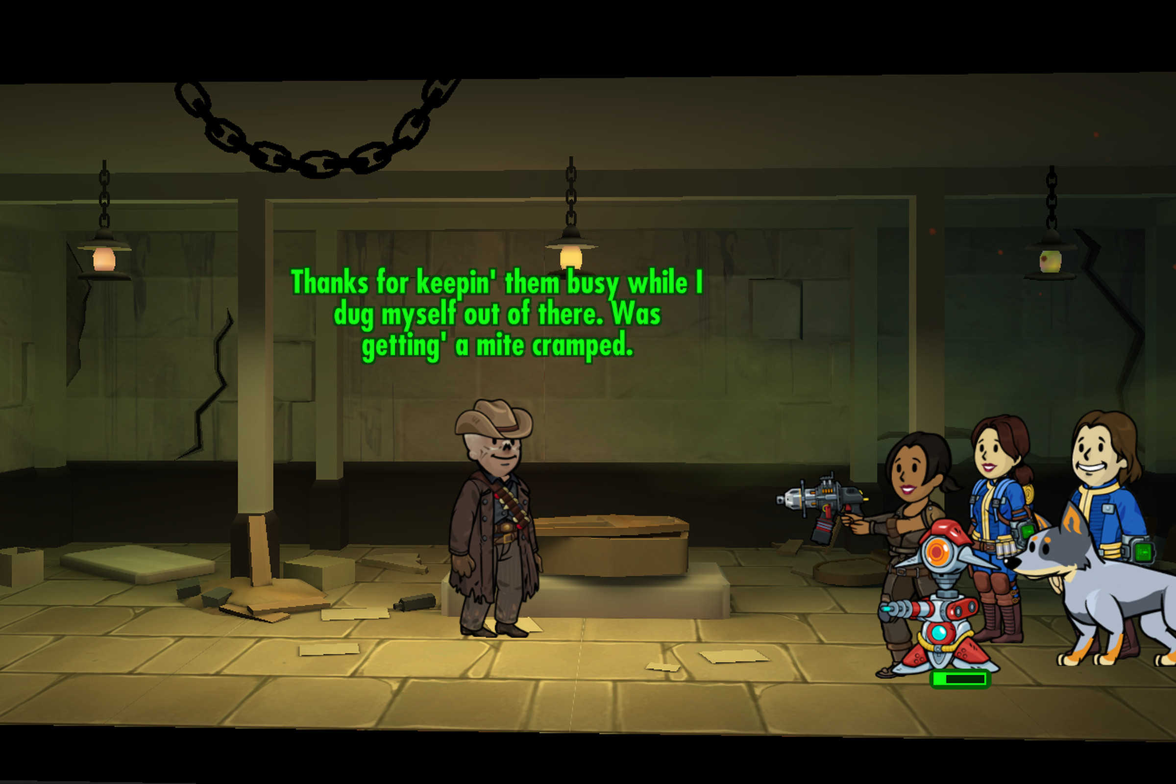 A screenshot from the video game Fallout Shelter.