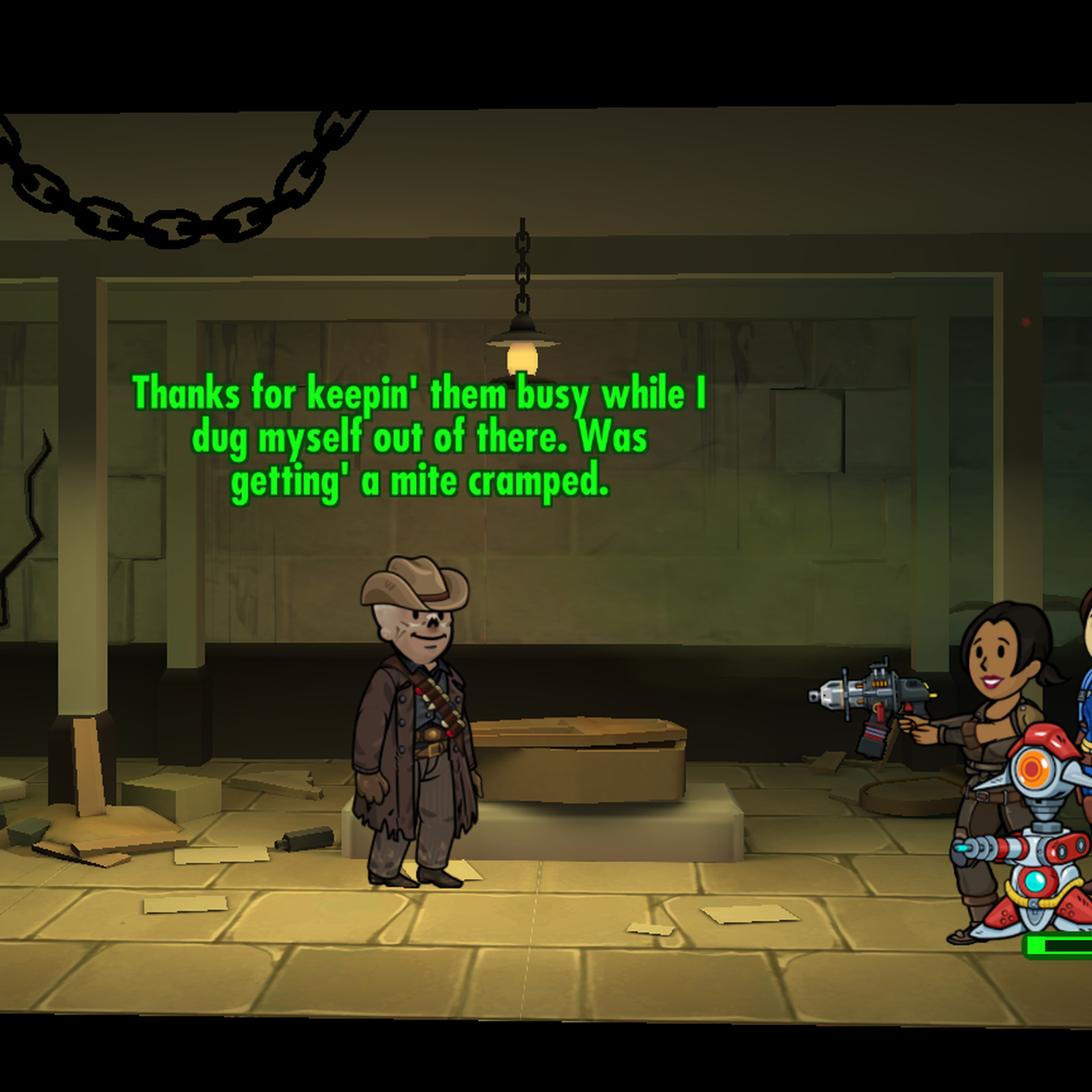 A screenshot from the video game Fallout Shelter.