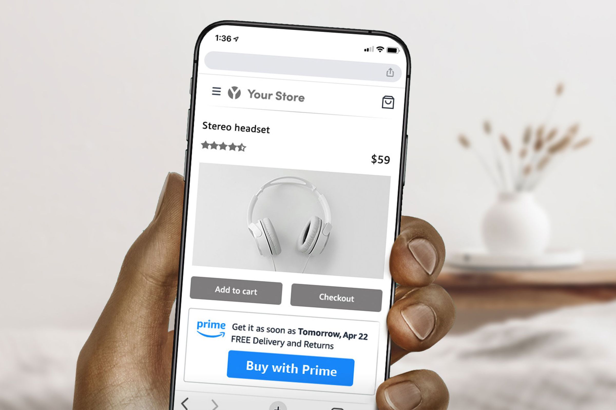 Amazon’s Buy With Prime initiative lets merchants offer Prime shipping benefits on their own stores. 