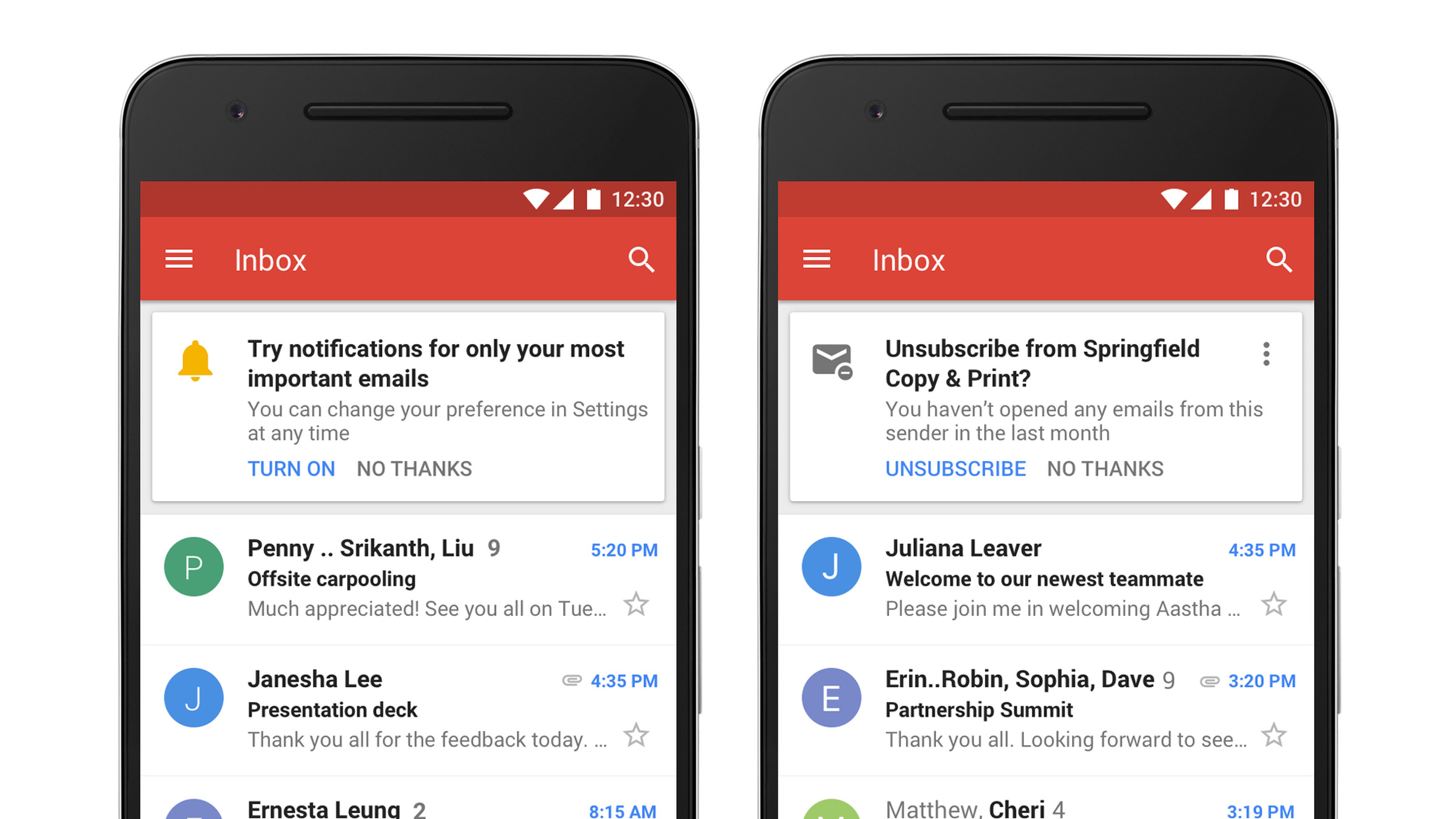 Mobile Gmail doesn’t look any different, but it offers a new AI-assisted notification prioritization option.