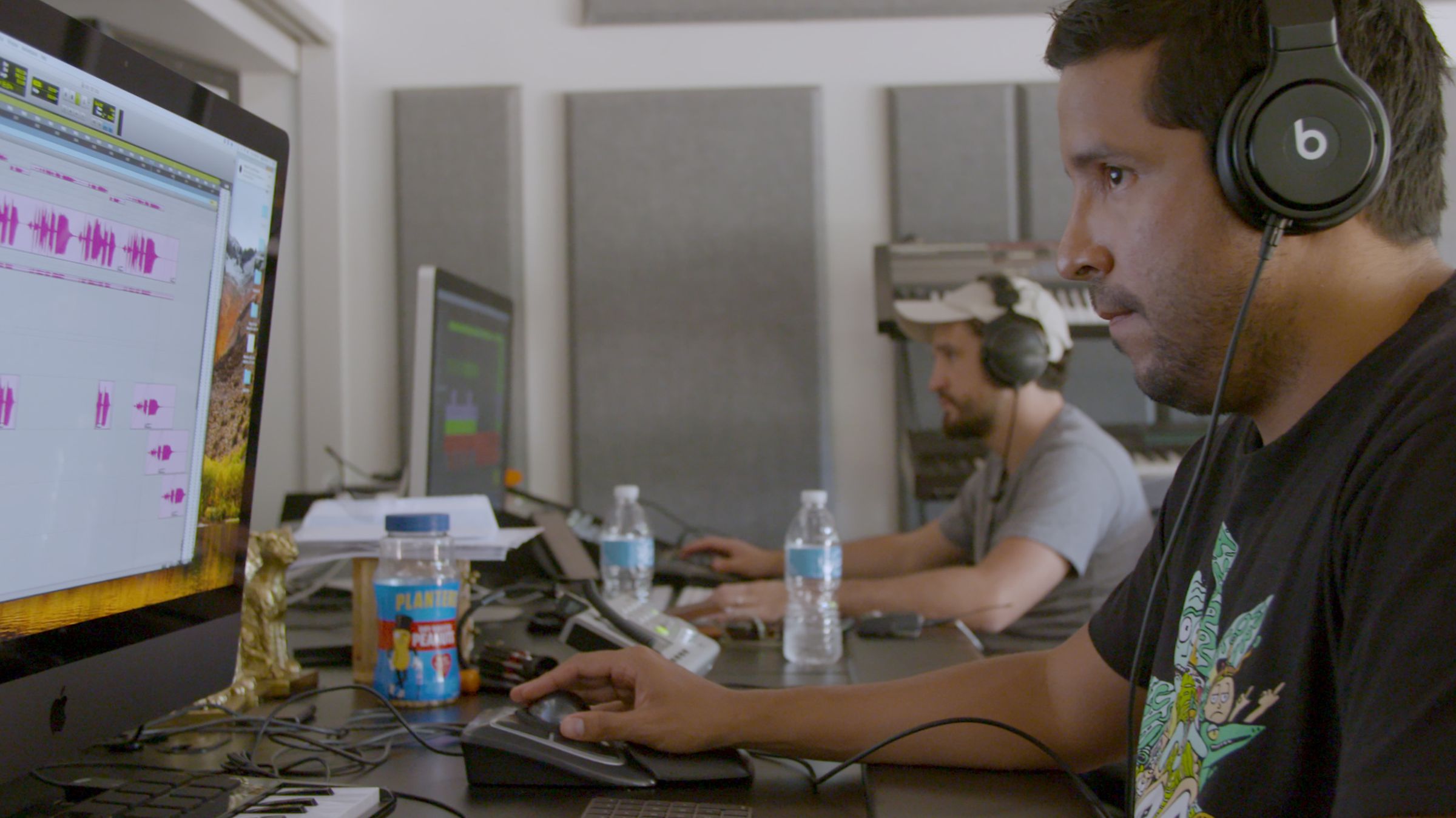 Andrés and Mauricio working in their California studio.